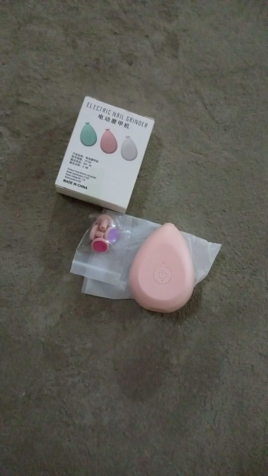 Baby Electric Nails Grinder Kits Safe (1 Pc / Mix Color / with 4 Grinding Heads) Your Brand