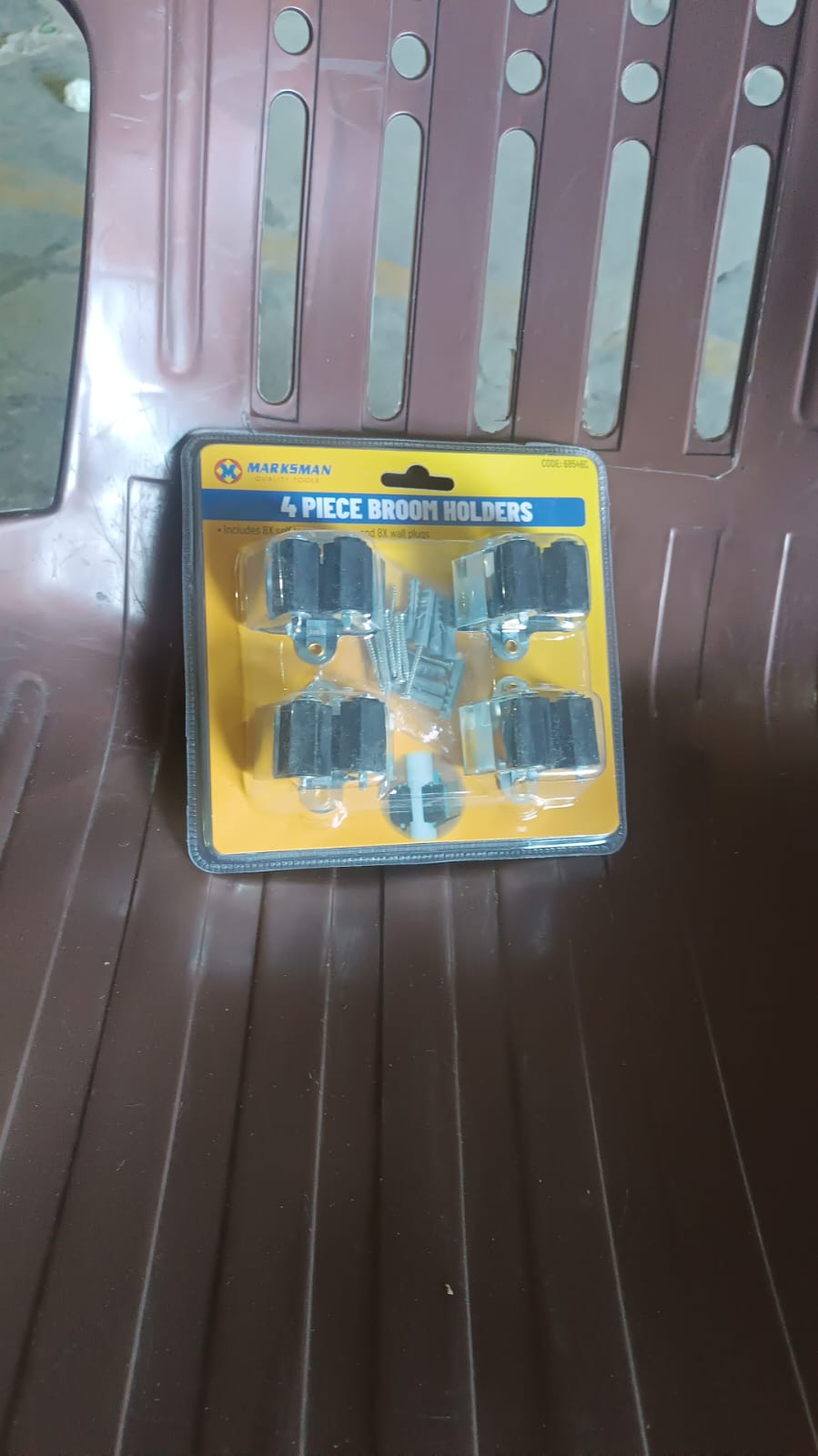 Multifunction Wall Mount Garage Holder for Mop / Broom / Hanger (4 Pcs Set) Your Brand