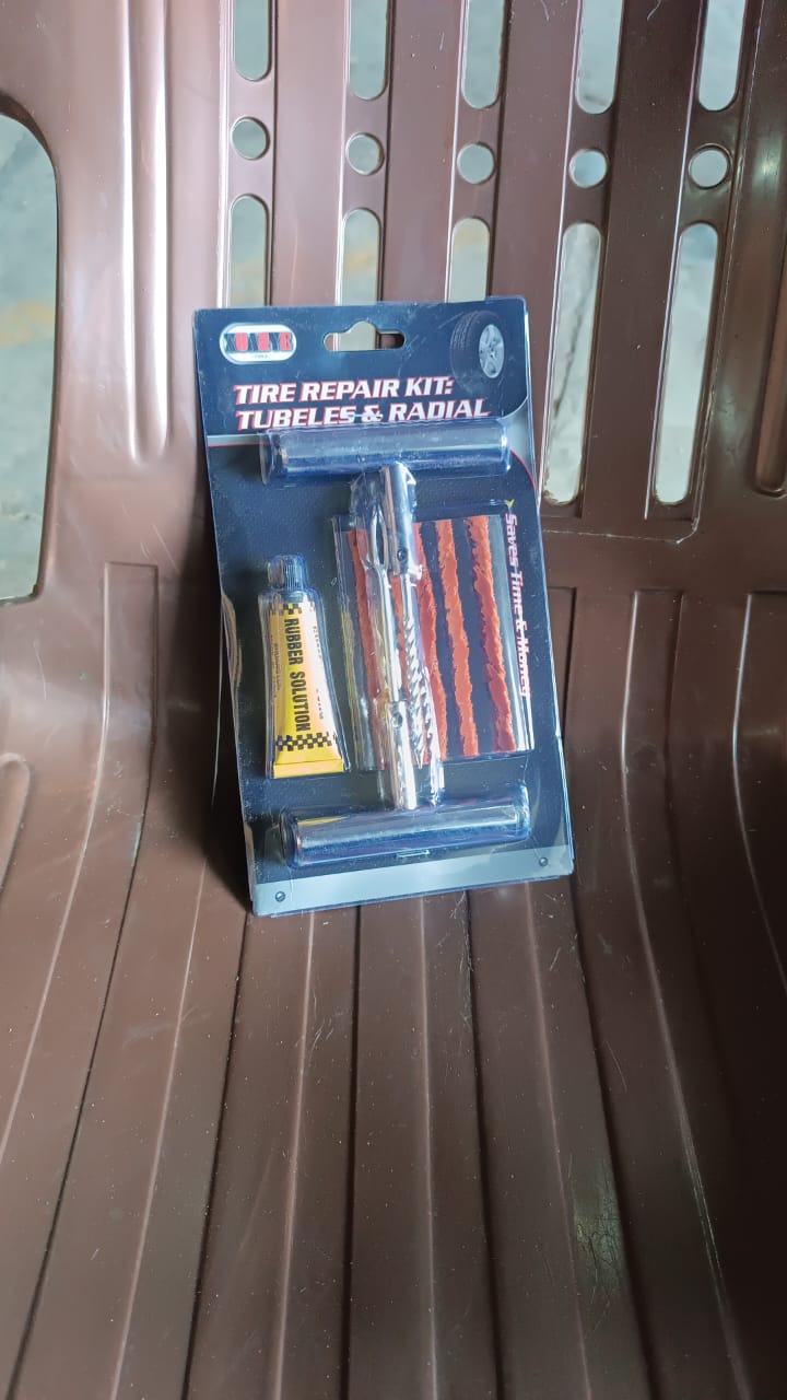 Tyre Repair Puncture Kit with 5 Rubber Strips (8 Pcs Set) Your Brand