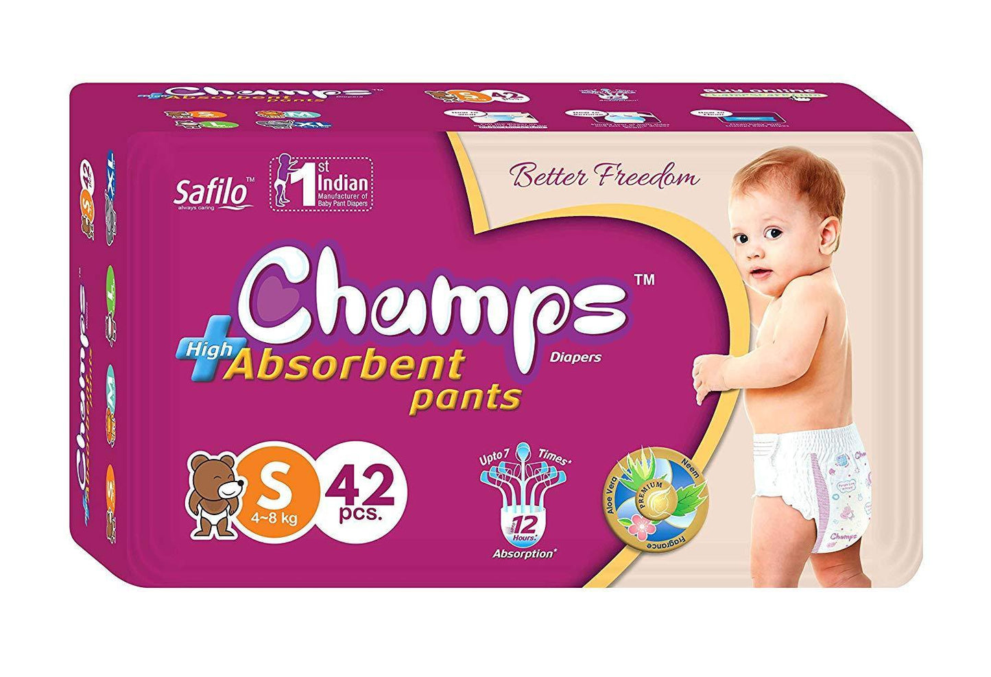 Premium Champs High Absorbent Pant Style Diaper Small, Medium and Large Size Diaper Your Brand