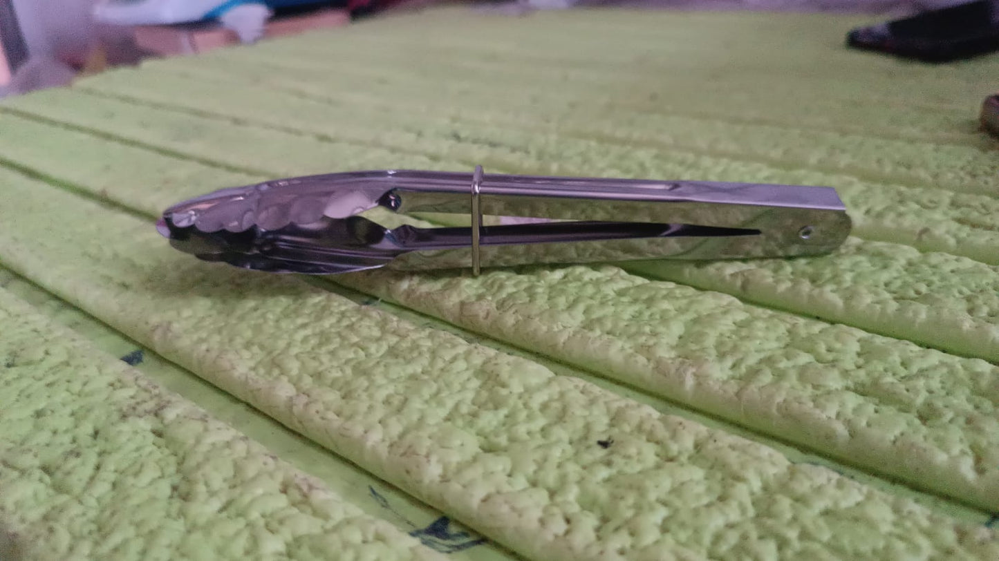 Metal Household Kitchen Salad Dessert Buffet Food Tong Clamp Clip (1 Pc / 17 Cm) Your Brand