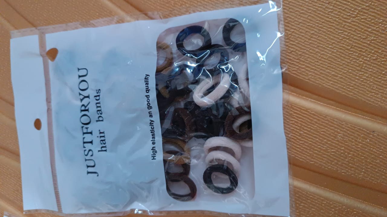 Small Ponytail Holder Bands for Hair Rubber Bands (Pack of 50 / Multicolour) Your Brand