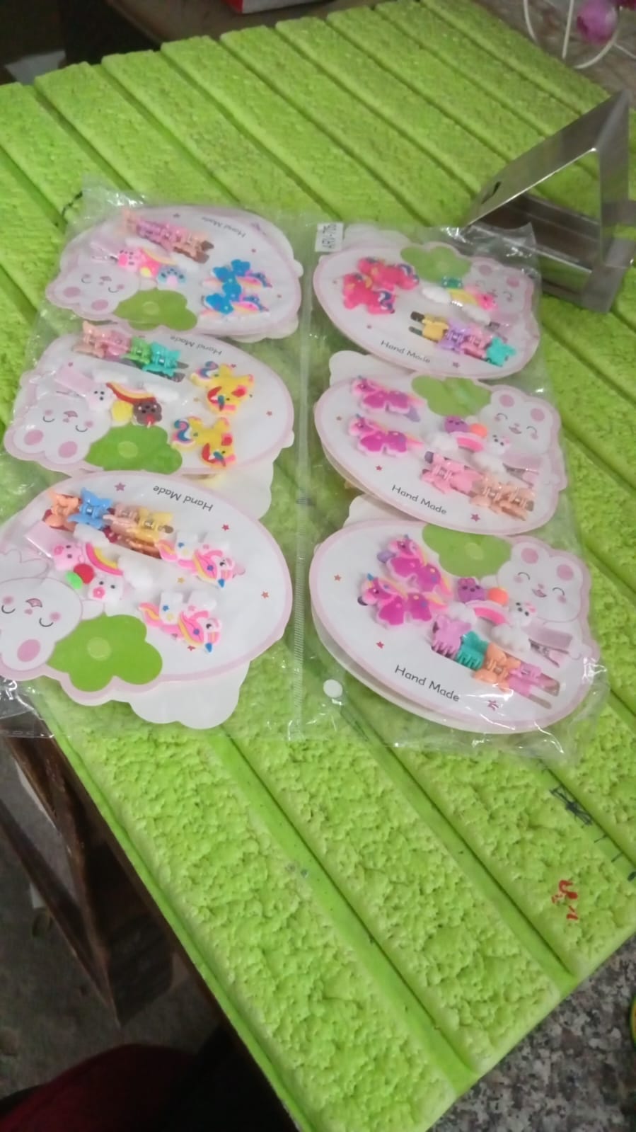 Cute Cartoon Plush Hairpin Set (7 Pcs Set / Mix Colour) Your Brand