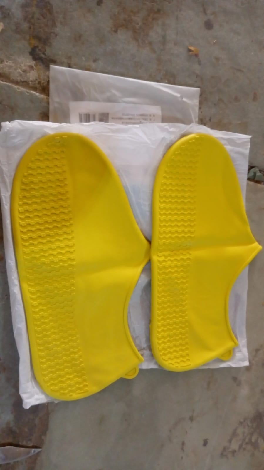 Non-Slip Silicone Rain Reusable Anti skid Waterproof Fordable Boot Shoe Cover (Extra Large Size (XL)/ 1 Pair / Yellow) Your Brand