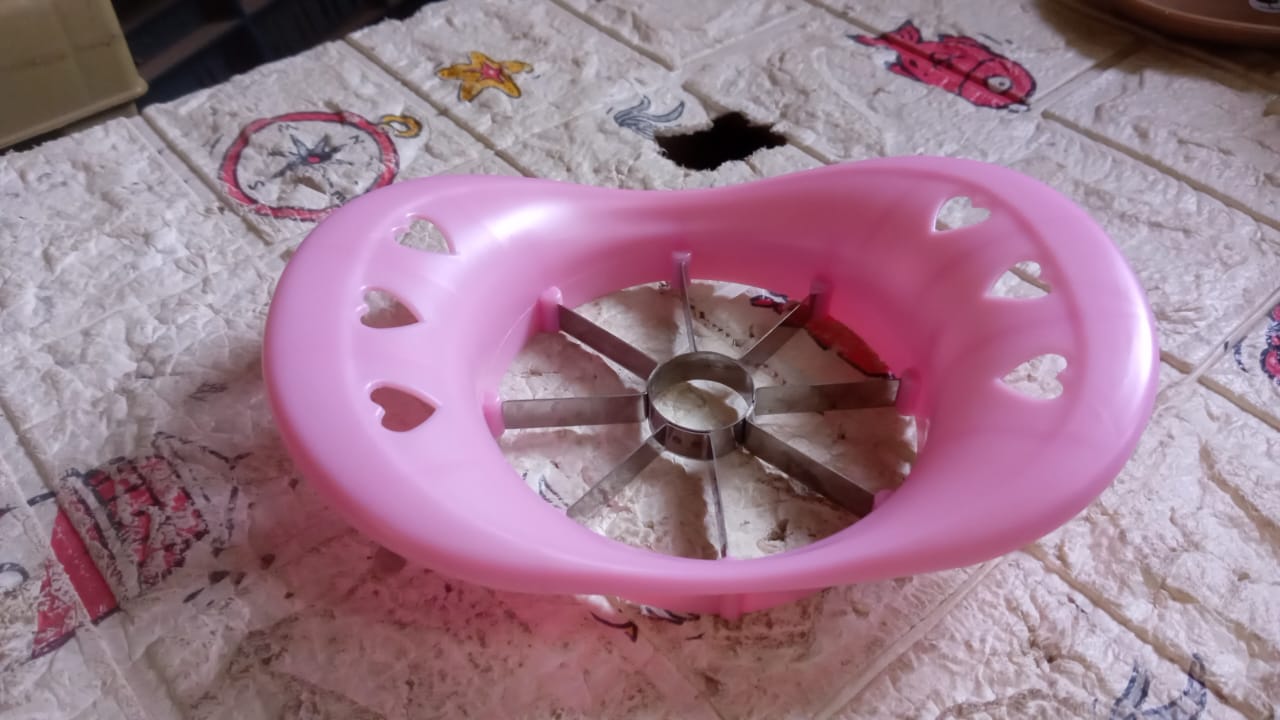 Multi Purpose Fruit Slicer Apple Cutter Regular With 8 Stainless Steel Blades Apple Slicer (1 Pc) Your Brand