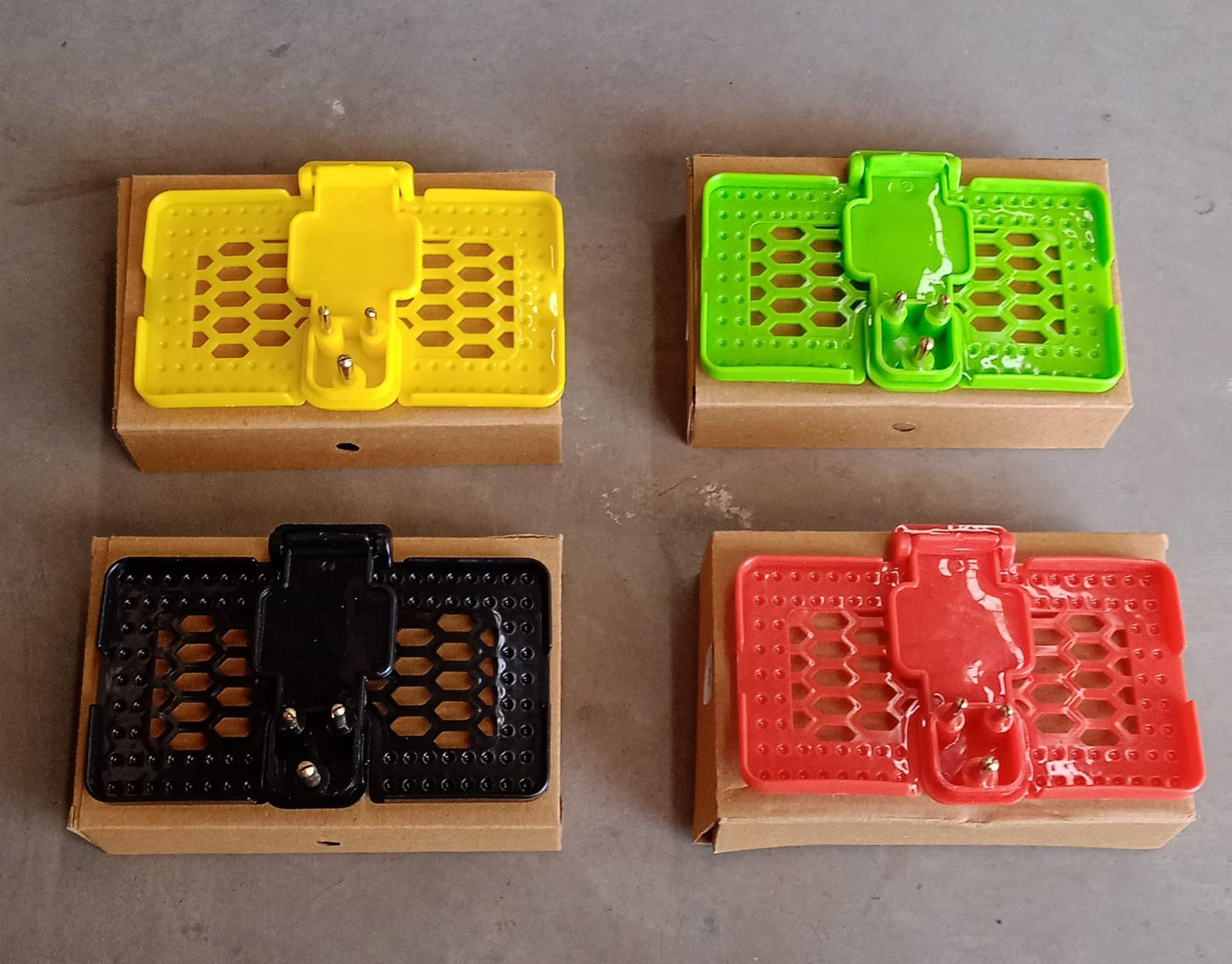 Multi-Purpose Wall Holder Stand for Charging Mobile, Just Fit in Socket and Hang (Mix Color / 1 pc) Your Brand