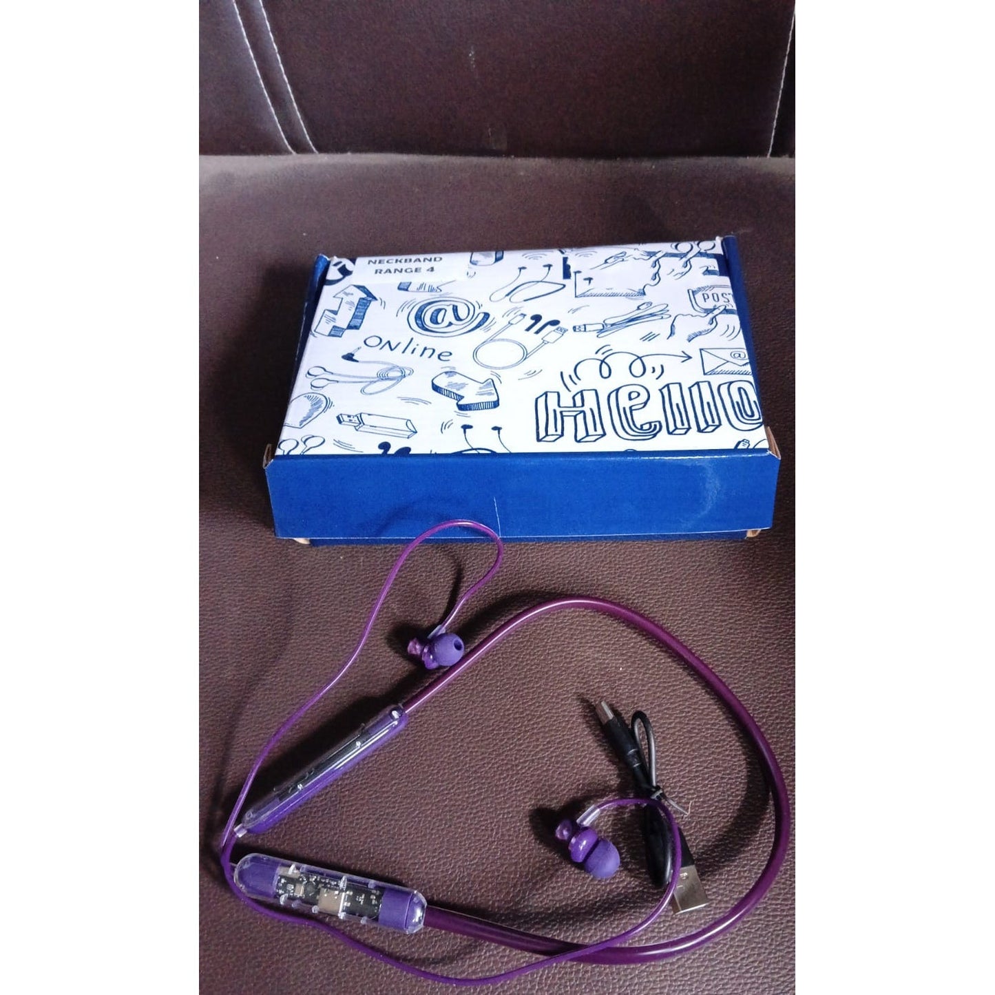 Bluetooth Headphone Neckband Sweat Resistant, Magnetic Earbuds (1 Pc) Your Brand