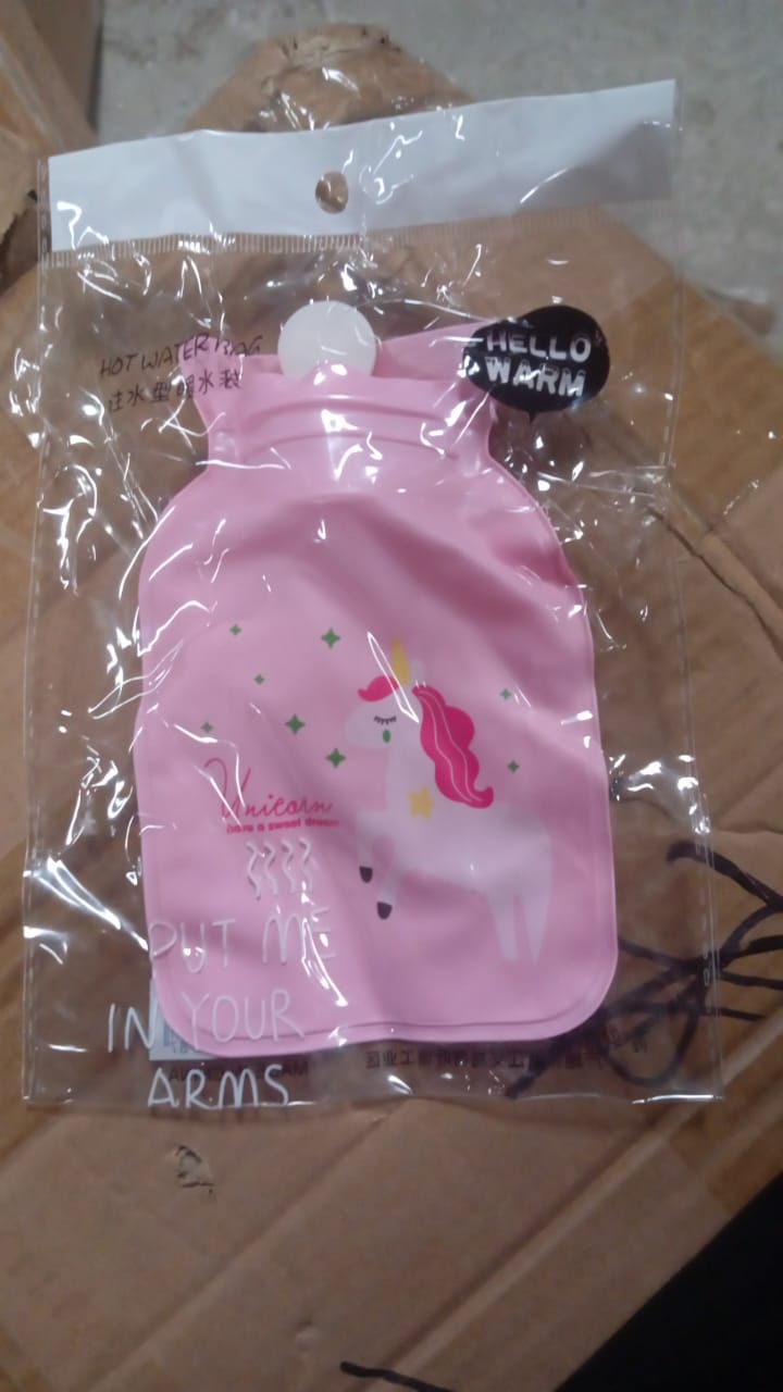 Mix Design Printed Small Hot Water Bag For Pain Relief, Neck, Shoulder Pain and Hand, Feet Warmer, Menstrual Cramps, Hot and Cold Therapy Leak Proof (1 Pc) Your Brand