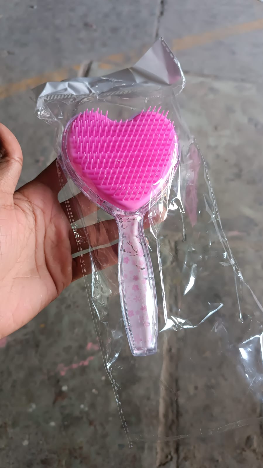 Heart Shape Hair Brush Massage Shower Comb (1 Pc) Your Brand