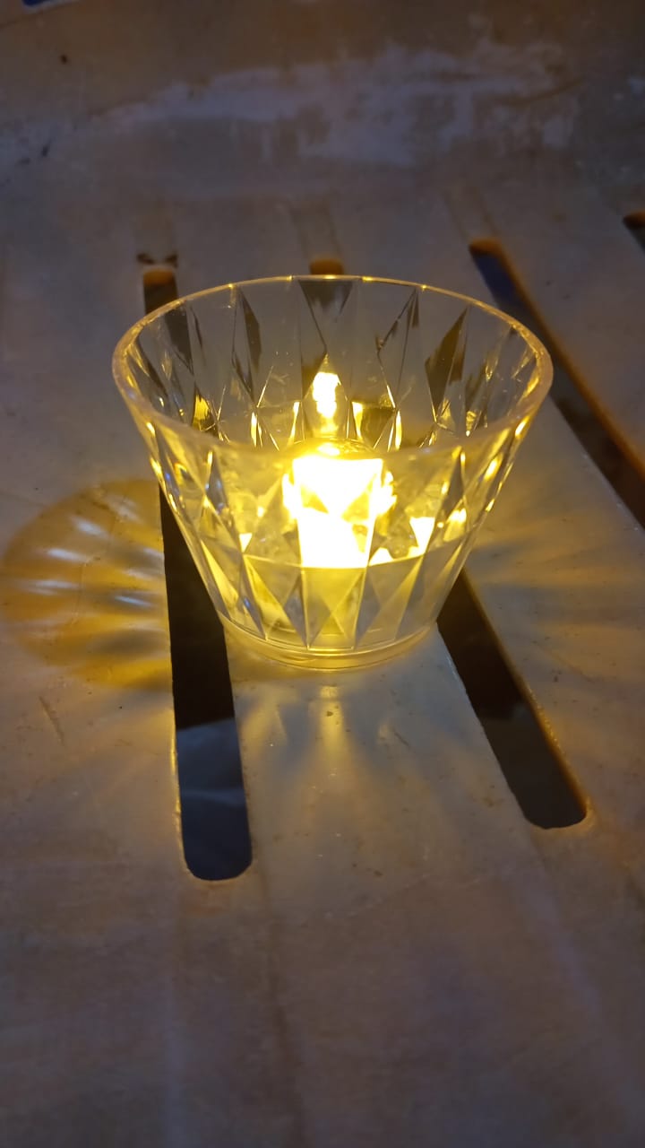 Cup Shape Crystal Table Lamp (1 Pc) Your Brand