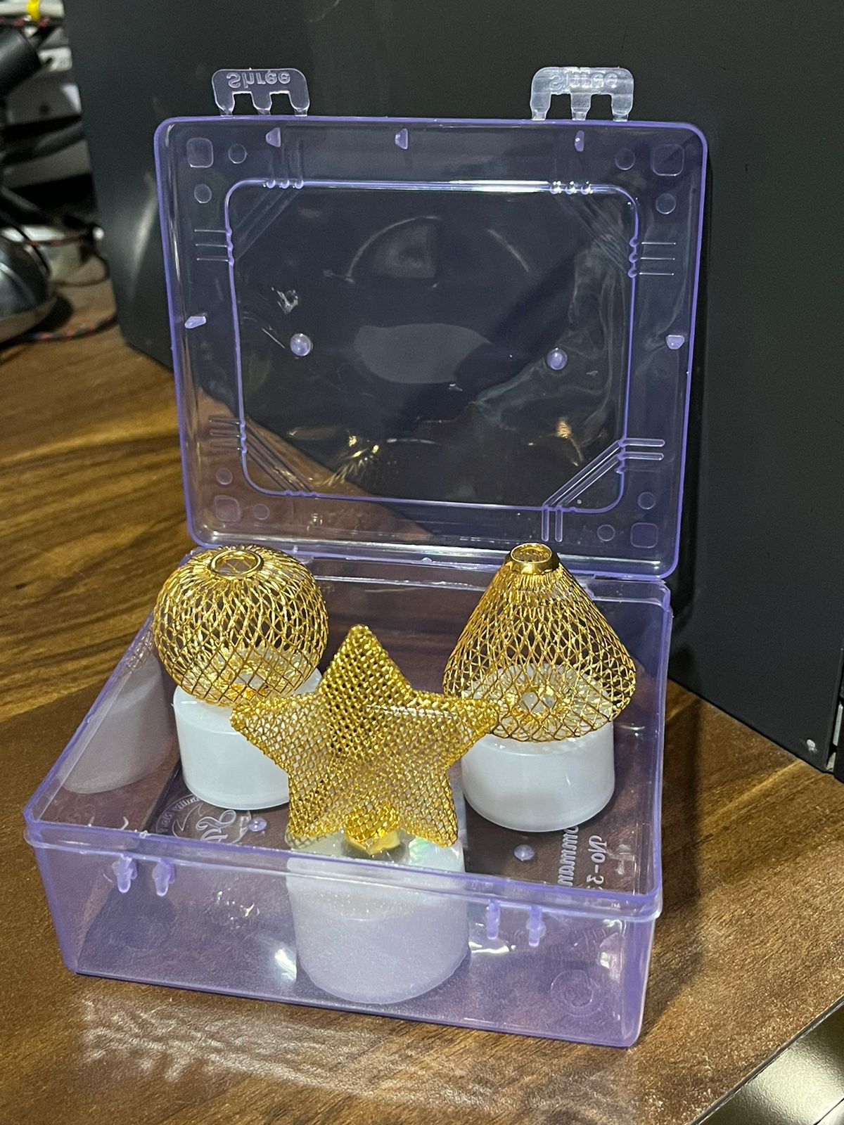 Flameless and Smokeless Decorative Candles Acrylic Led Tea Light Candle for Gifting, House, Light (3 Pc Set) Your Brand