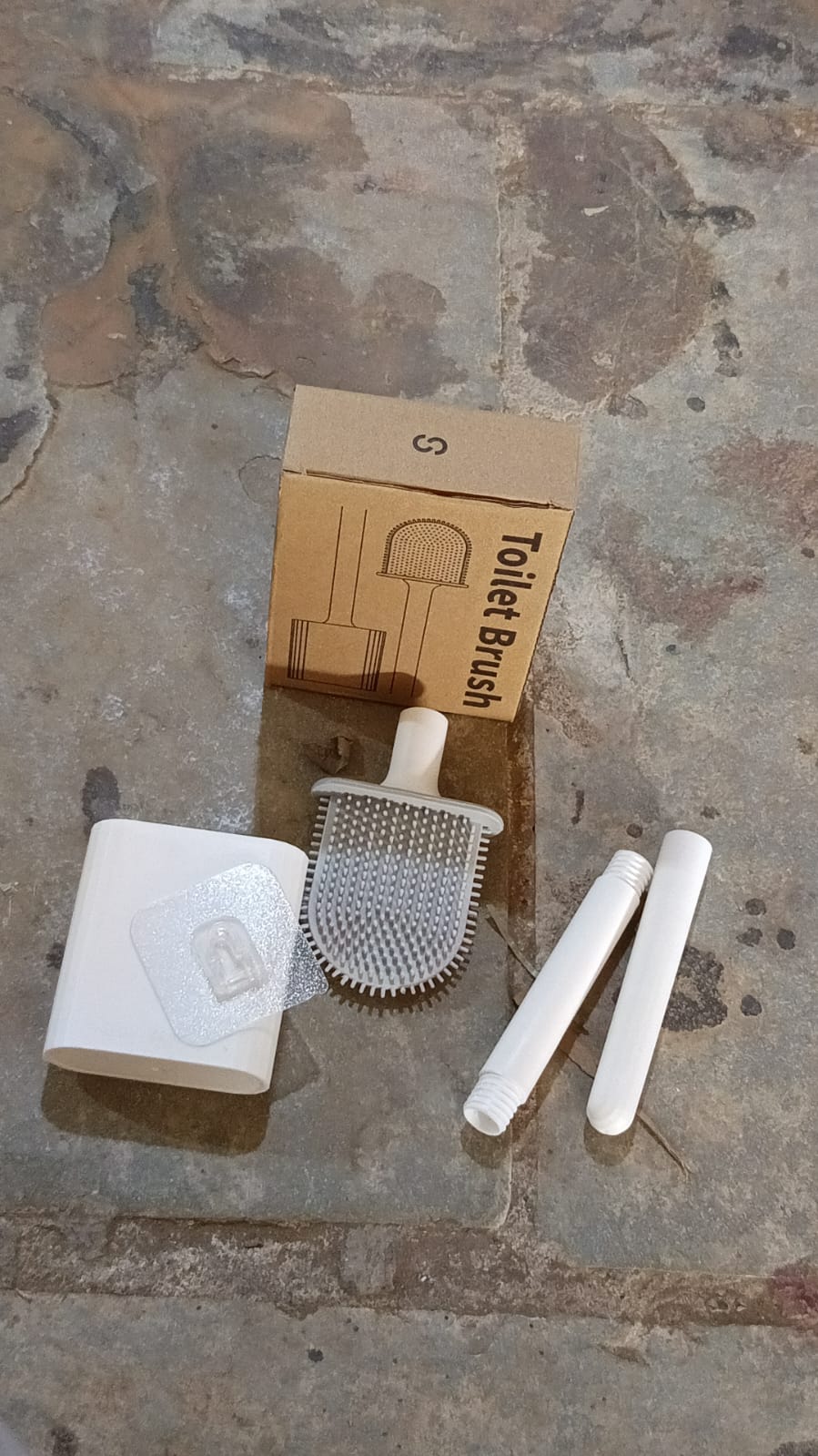 Portable Silicone Toilet Brush with Holder Flex Toilet Brush - Wall Mounted Anti-drip Set Toilet Cleaner Brush | Non-Slip Long Handle Toilet Brush Pack of 1 Your Brand