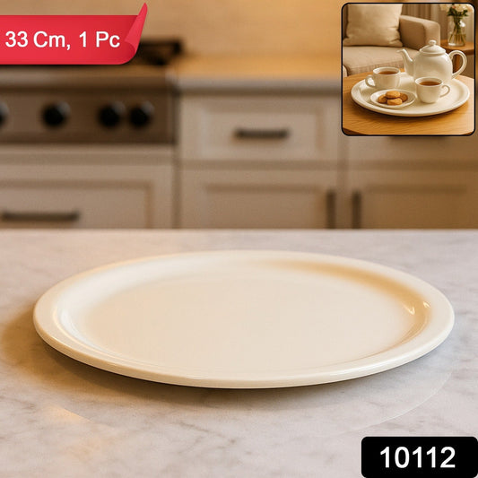 Large Round Multi-Purpose Serving Plate / Tray (1 Pc / 33 Cm)