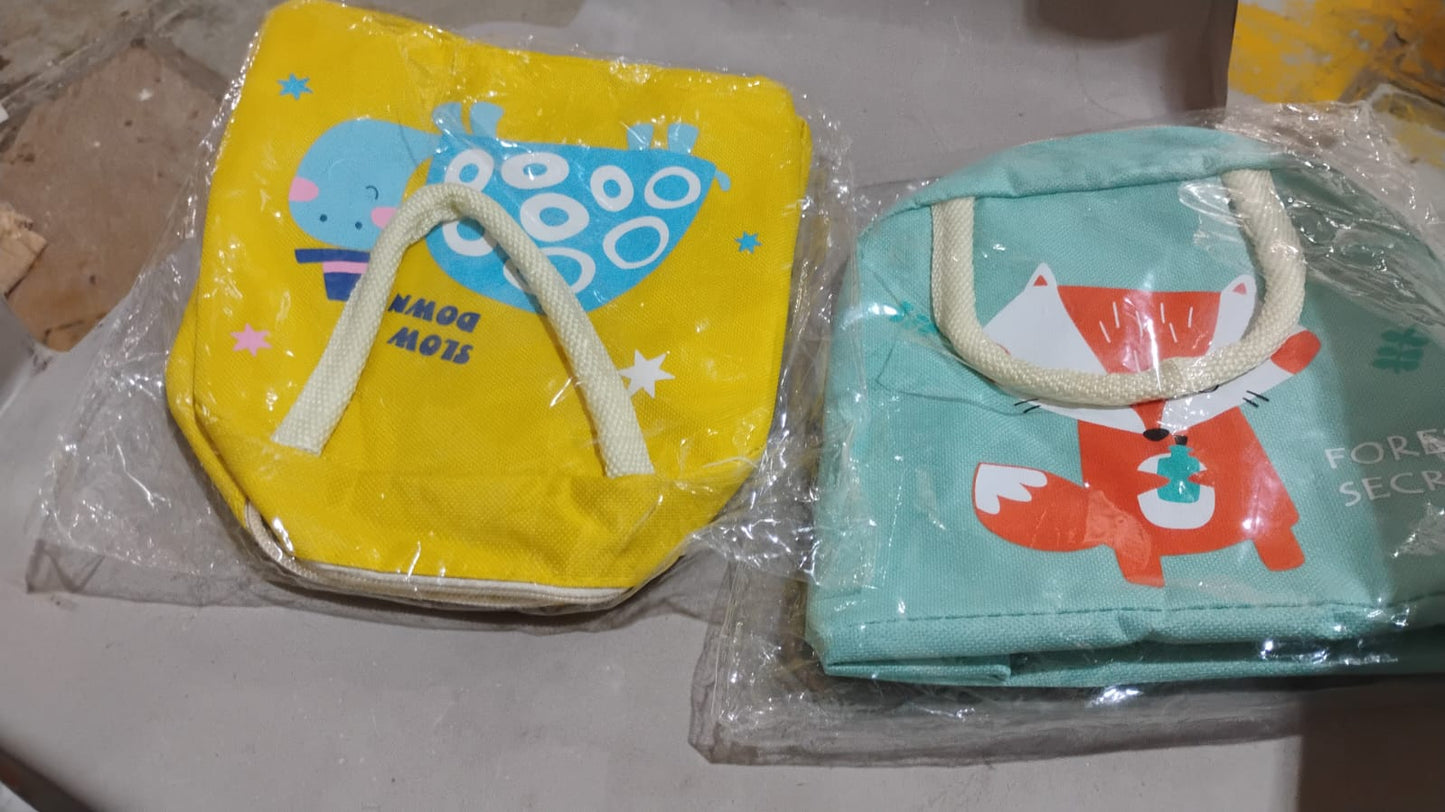 Lunch Box Bag for Women Men Insulated Lunch Bag With Zipper (1 Pc / Mix Color / Design) Your Brand