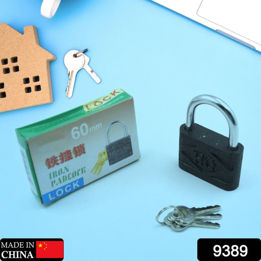 Iron Padlock with Brass Core for Home & Outdoor Security (60mm)
