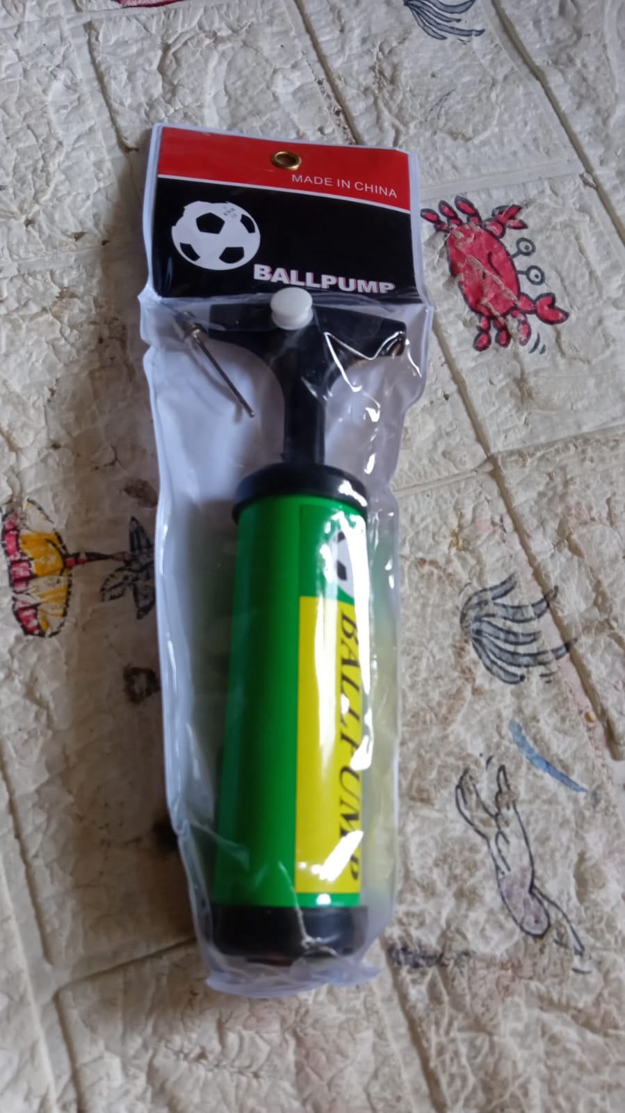 Inflator Air Ball Pump Soft Bouncing Ball Development Kids Toy, Sports Plastic Pump for Soccer, Basketball, Football, Volleyball Ball (17 Cm) Your Brand