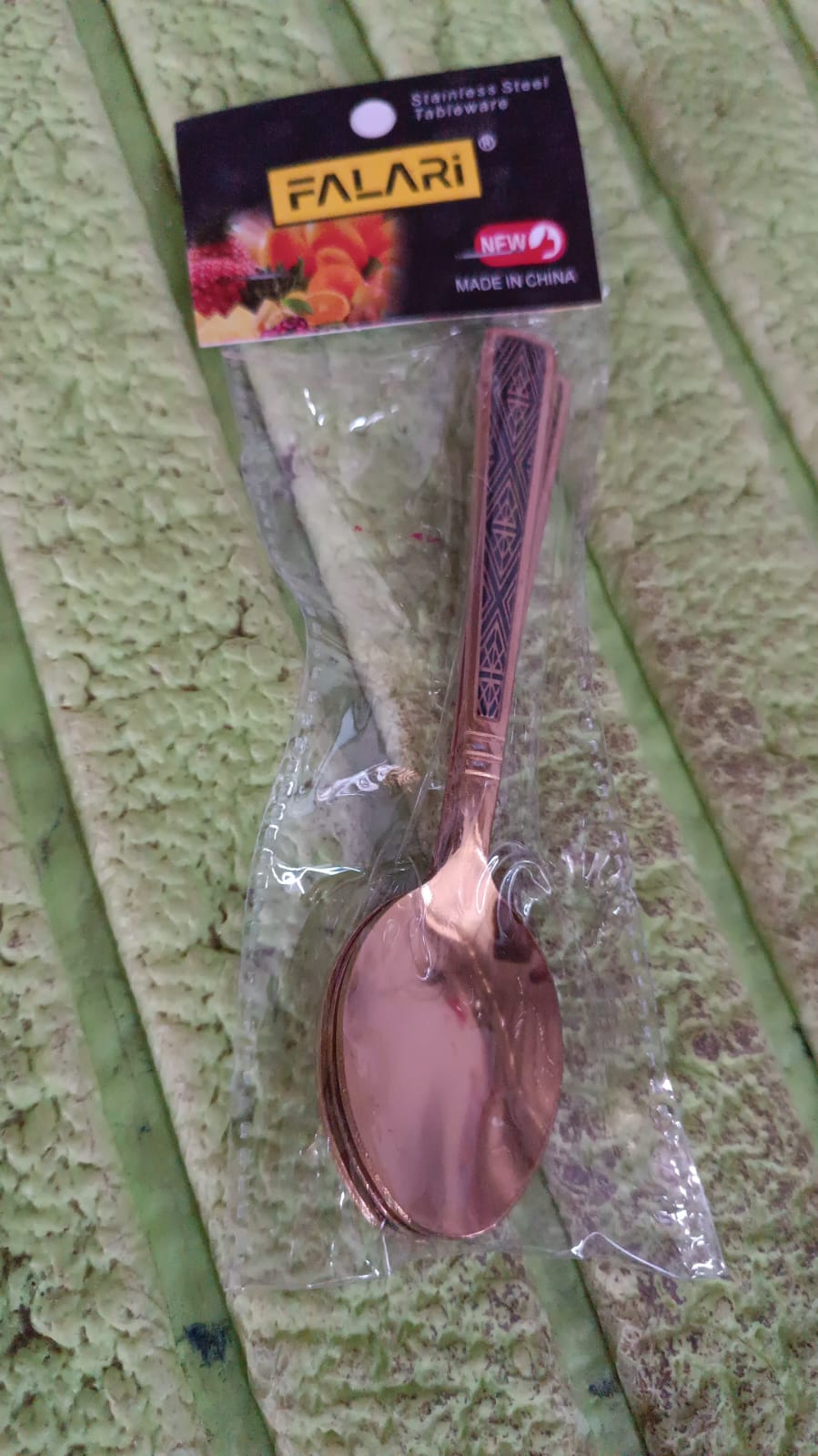 Premium Luxurious Stainless Steel Coated Spoons (6 Pcs Set / Golden) Your Brand