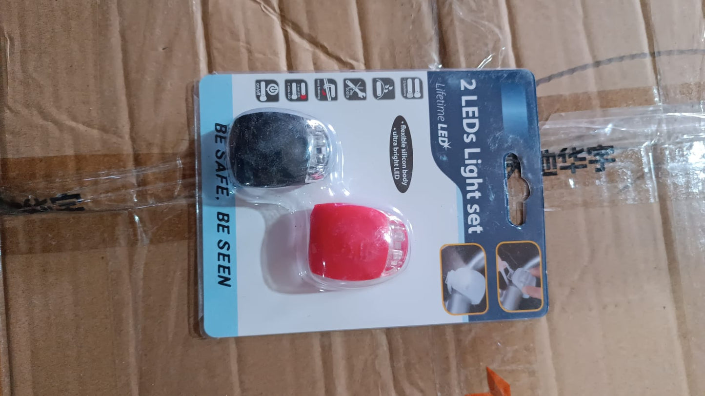 Silicone LED Bike Light Set (2 Pcs Set) Your Brand