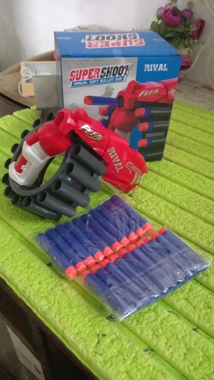 Amazing Toy Gun, Gun for Children, 20 Soft Bullets (1 Set) Your Brand