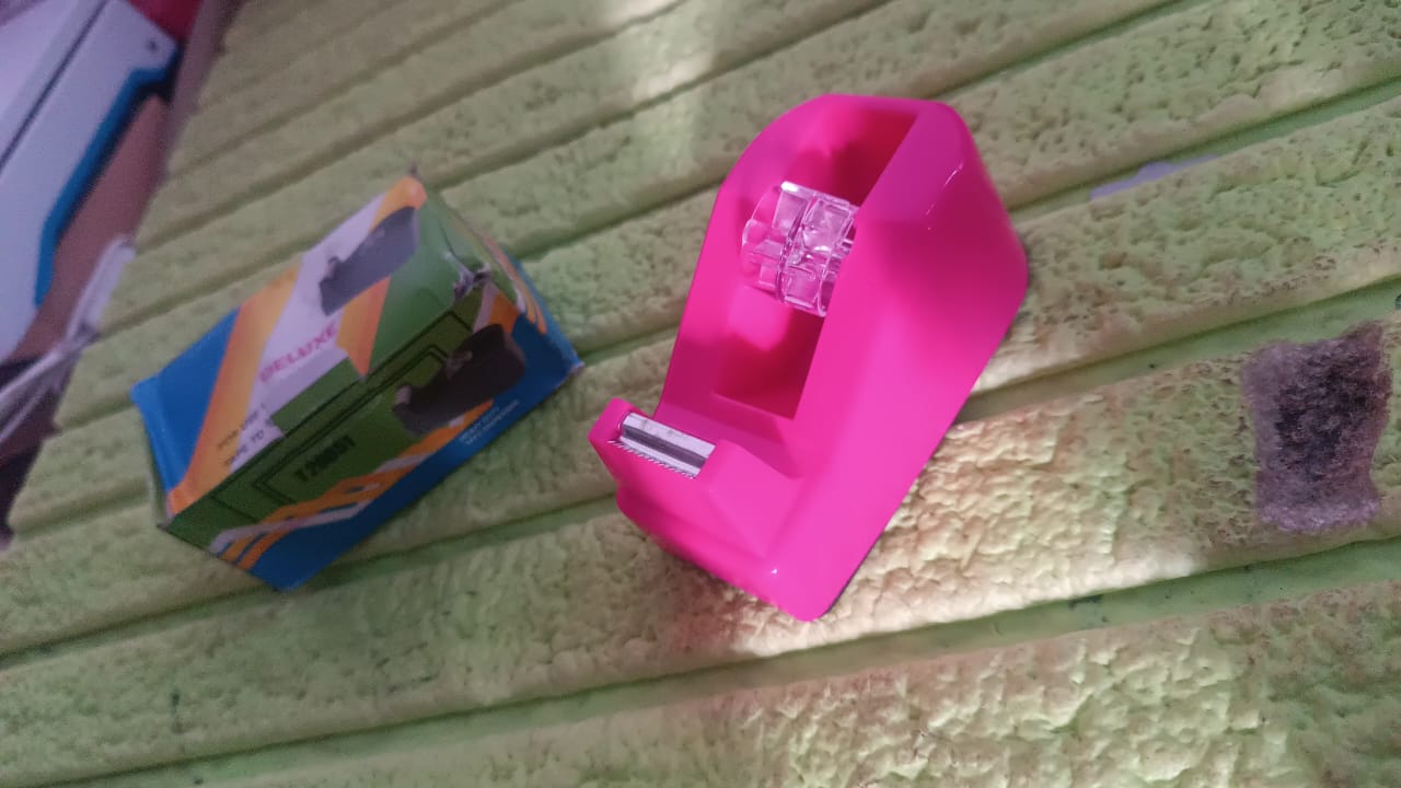 Plastic Tape Dispenser Cutter for Home Office use (1 pc) Your Brand