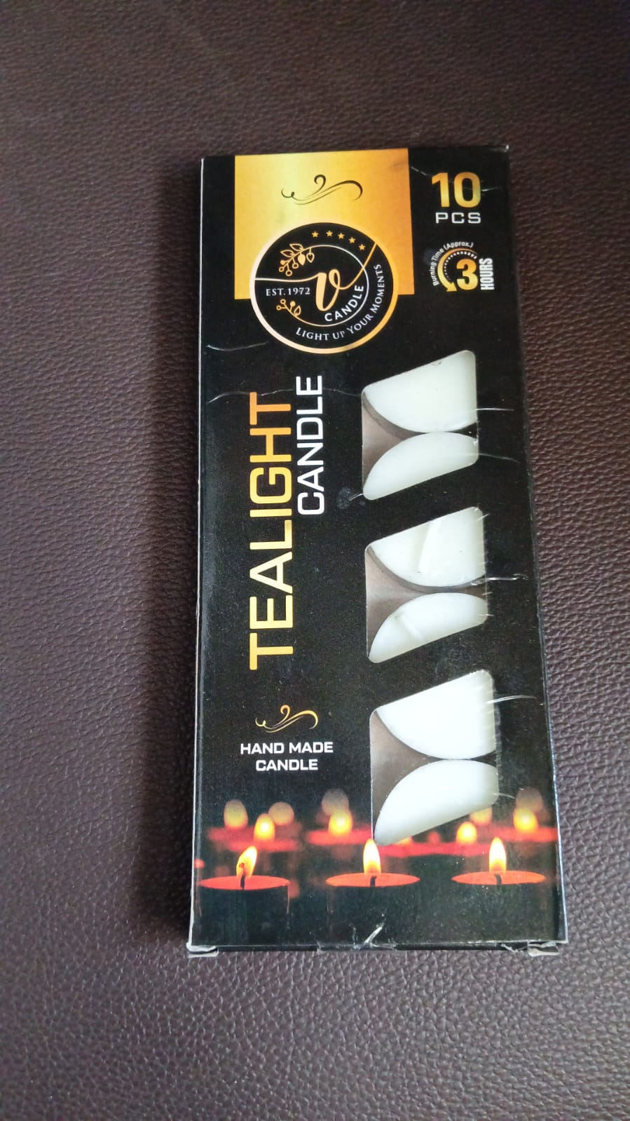 Tealight Candles Set, Smokeless Candles (10 Pcs set) Your Brand