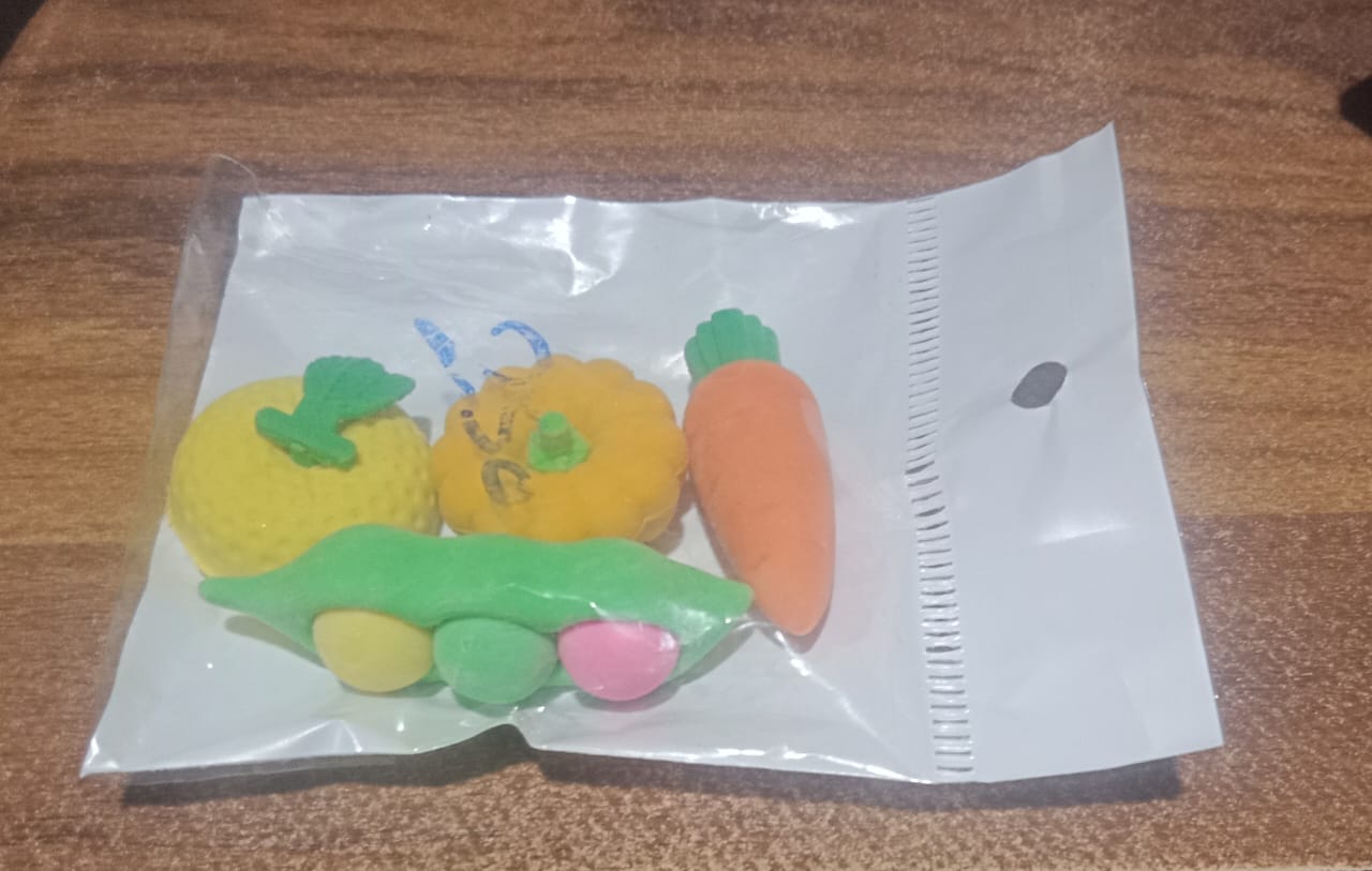 Mix Design Fancy & Stylish Colorful Erasers (1 Set / 4 Pc Set) Your Brand