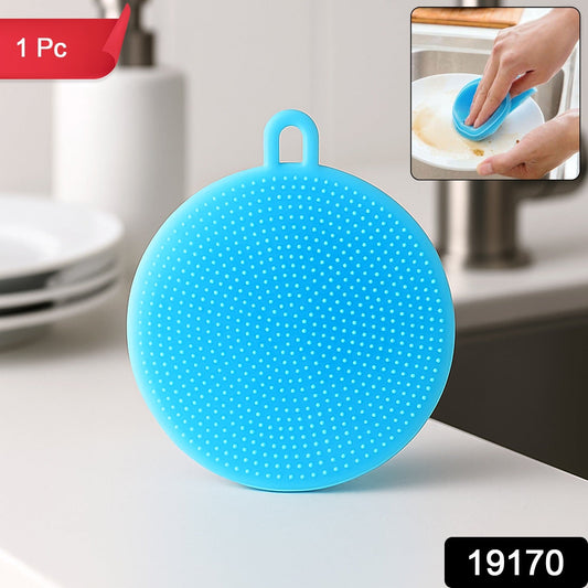 Sky Blue Silicone Dish Scrubber