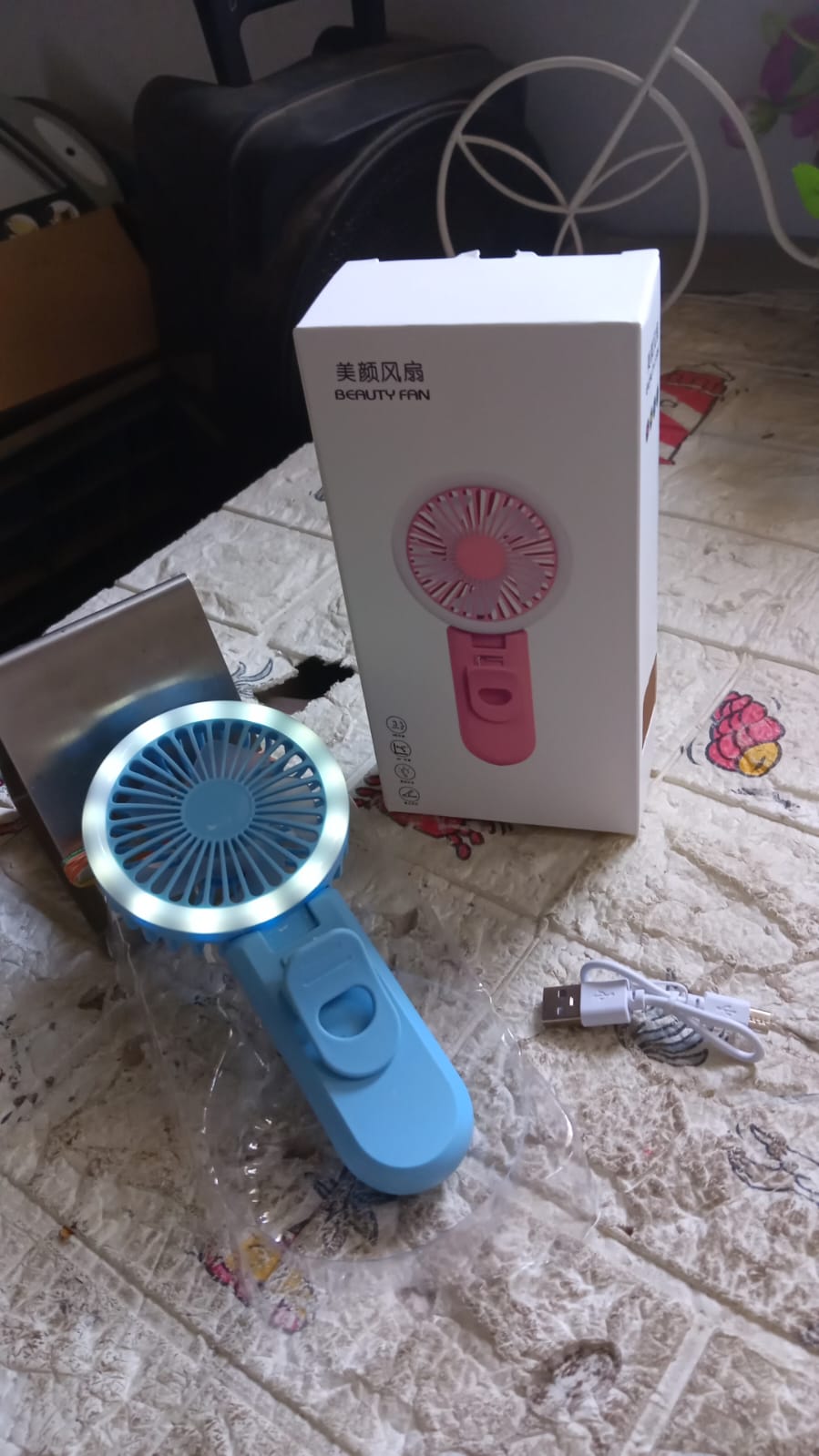 Clip Fan With Light, home, kitchen, Office Portable Fan, Rechargeable Fan Your Brand