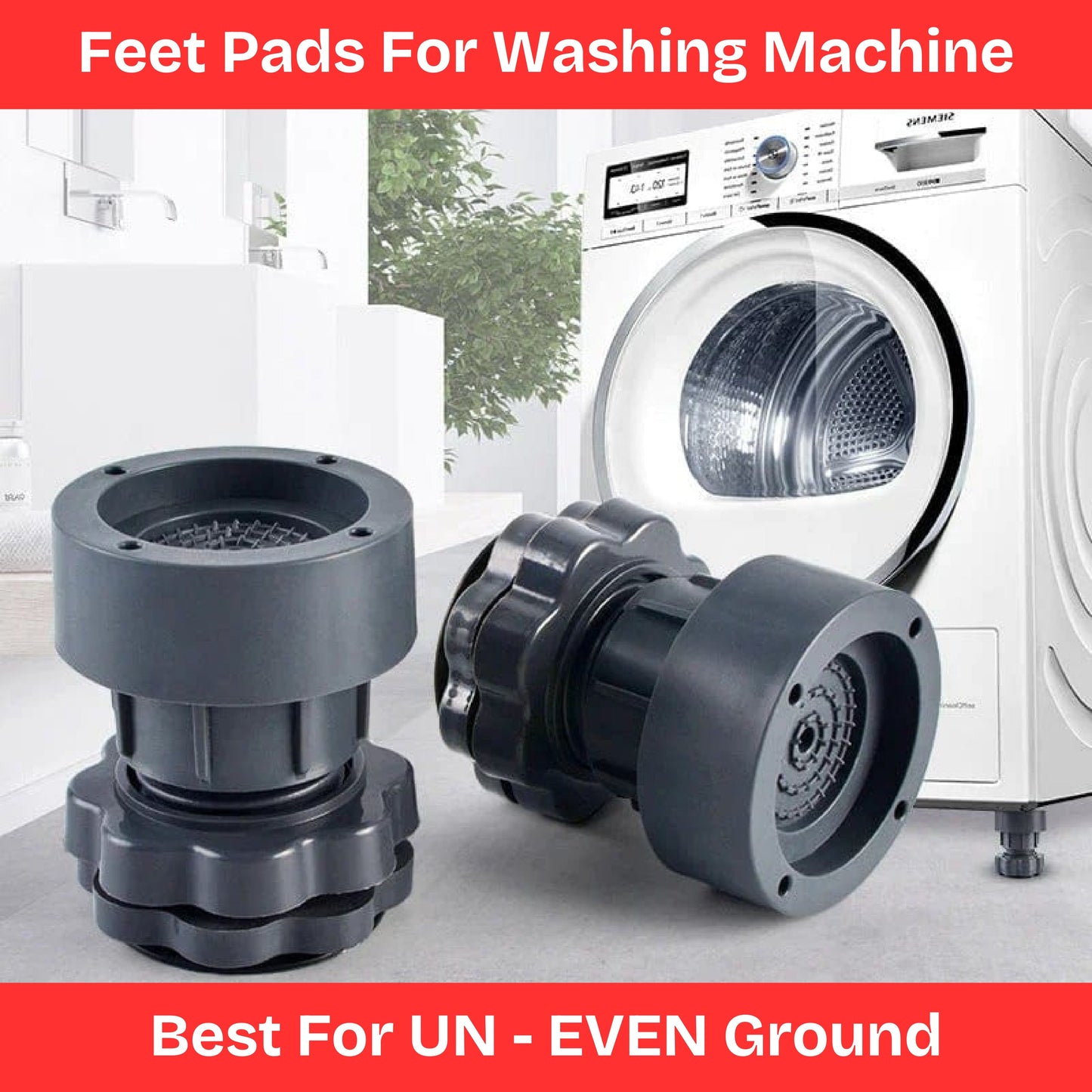 Height Adjustable Washing Machine Stand (Pack Of 4) shopbyte