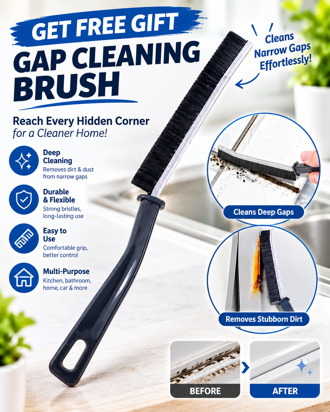 EXTENDABLE CLEANING DUSTER WITH 2 FREE GIFTS (Duster + 10 Dish washing net + Brush) SHOPBYTE