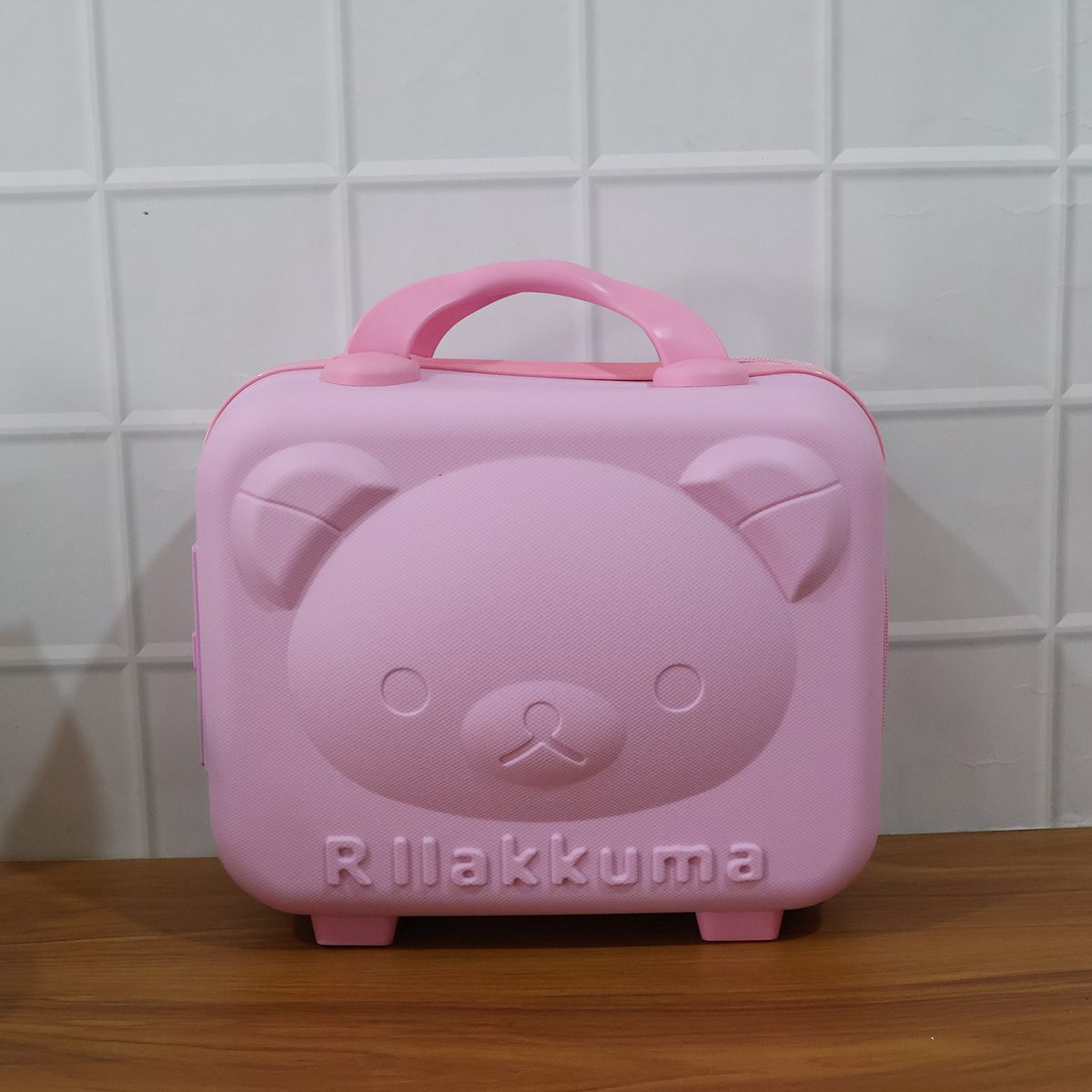 3-Digit Number Lock Kids Bear-Shaped Hard Shell Storage Carry Case with Handle
