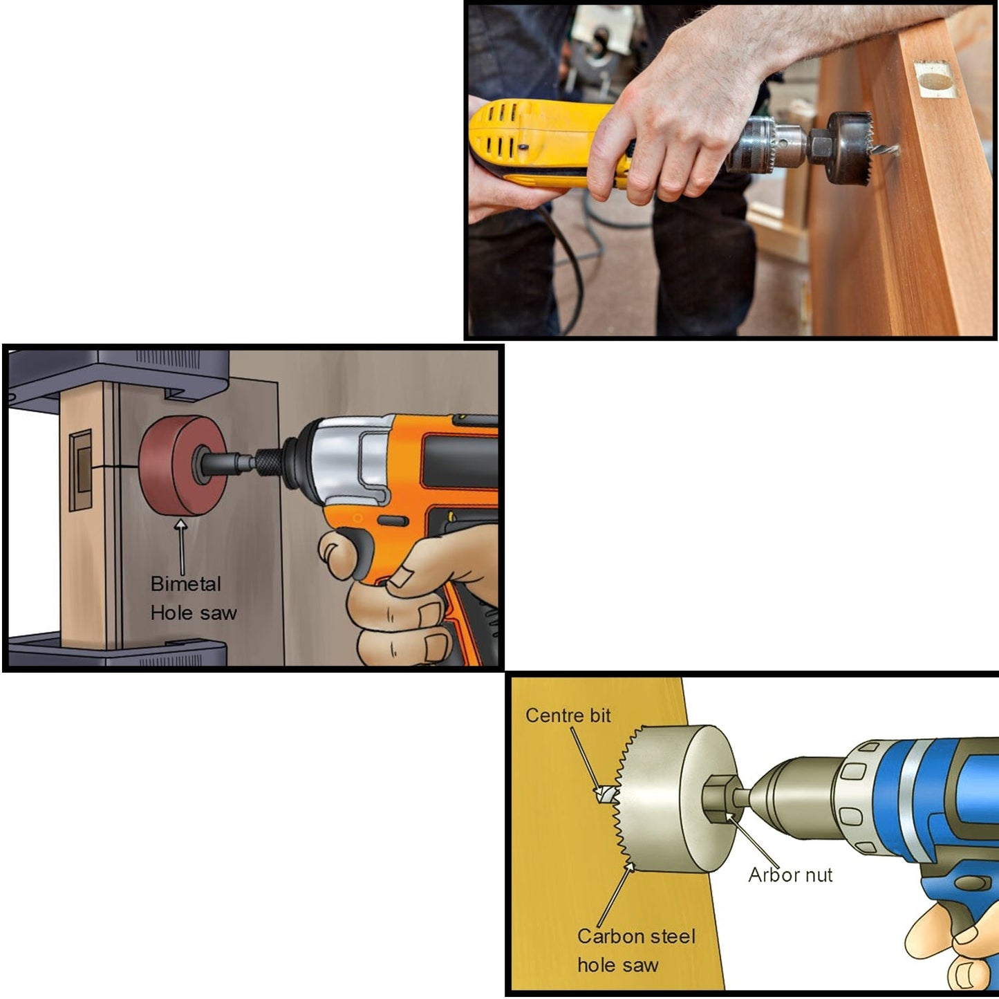 0415 -12 Pcs 19-64mm Hole Saw Kit Wukusy
