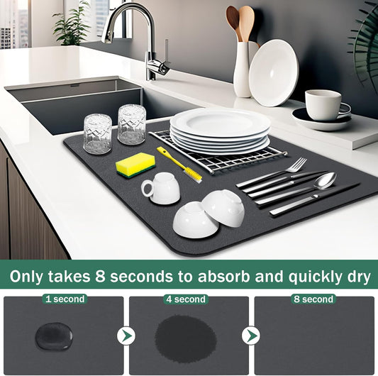 QuickDryâ„¢ - Washable Kitchen Dish Drying Mat