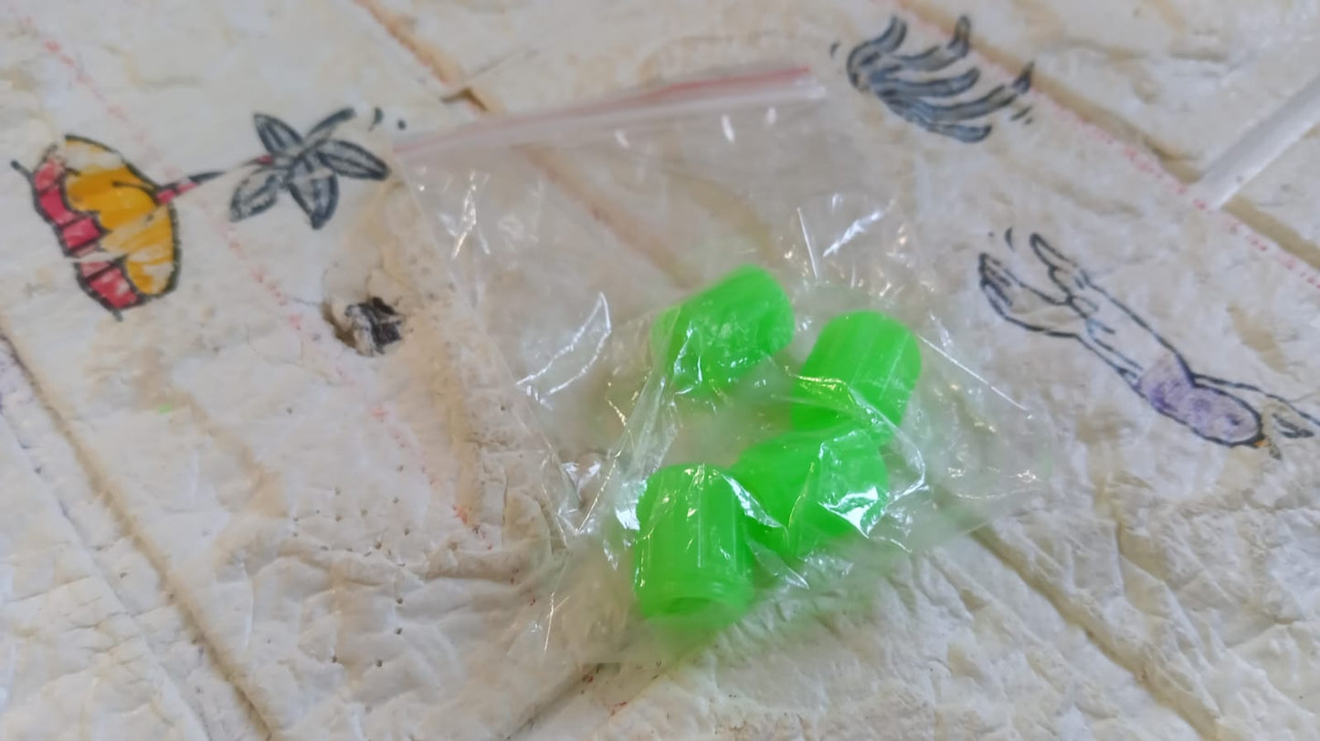 Tyre Valve Caps Luminous Glow Car Tire Air Stem Valve Cap Covers vaal cap ( 4 Pcs Mix Colour) Your Brand