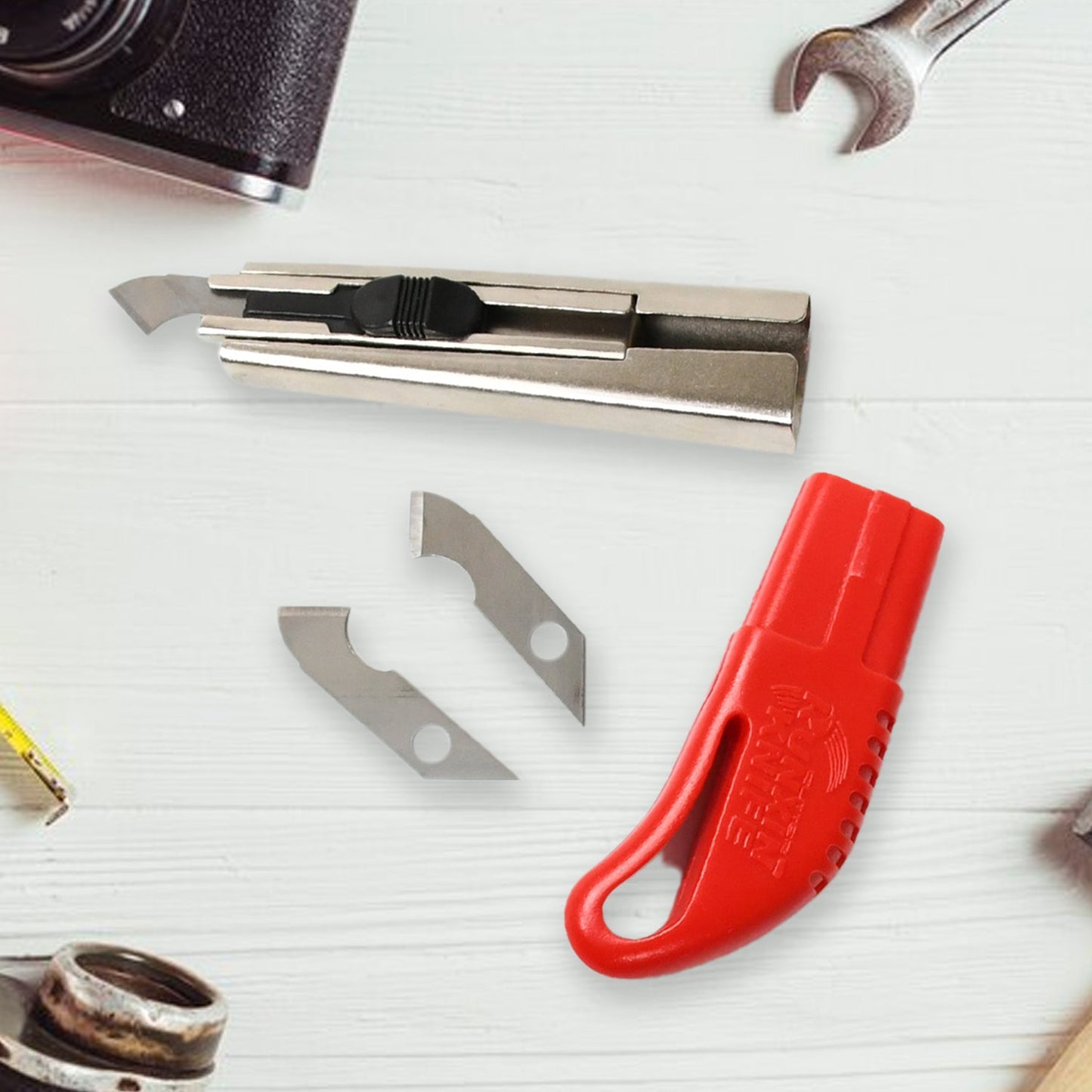 0418 Multi-use Plastic Cutter With Plastic Cutting Blade And Precision Knife Blade Wukusy