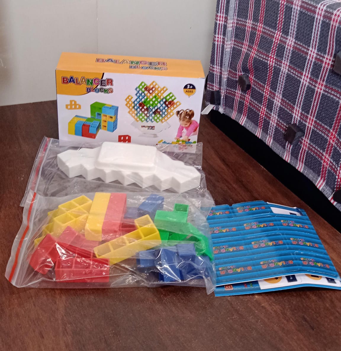 3D Tower Game, Tower Balance Game, Tower Stacking Game Adult Kid Tower Stacking Blocks Balance Game Blocks Building Toys for Kids Age 3+ Years (16 Pcs Set) Your Brand