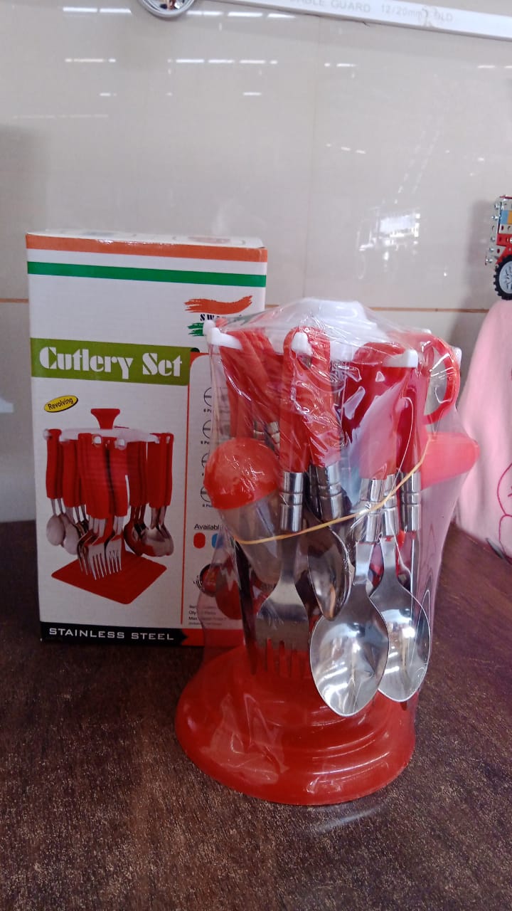 Luxury Cutlery Set for Dining Table Stainless Steel 26-Piece Set With Stand (1 Set Your Brand