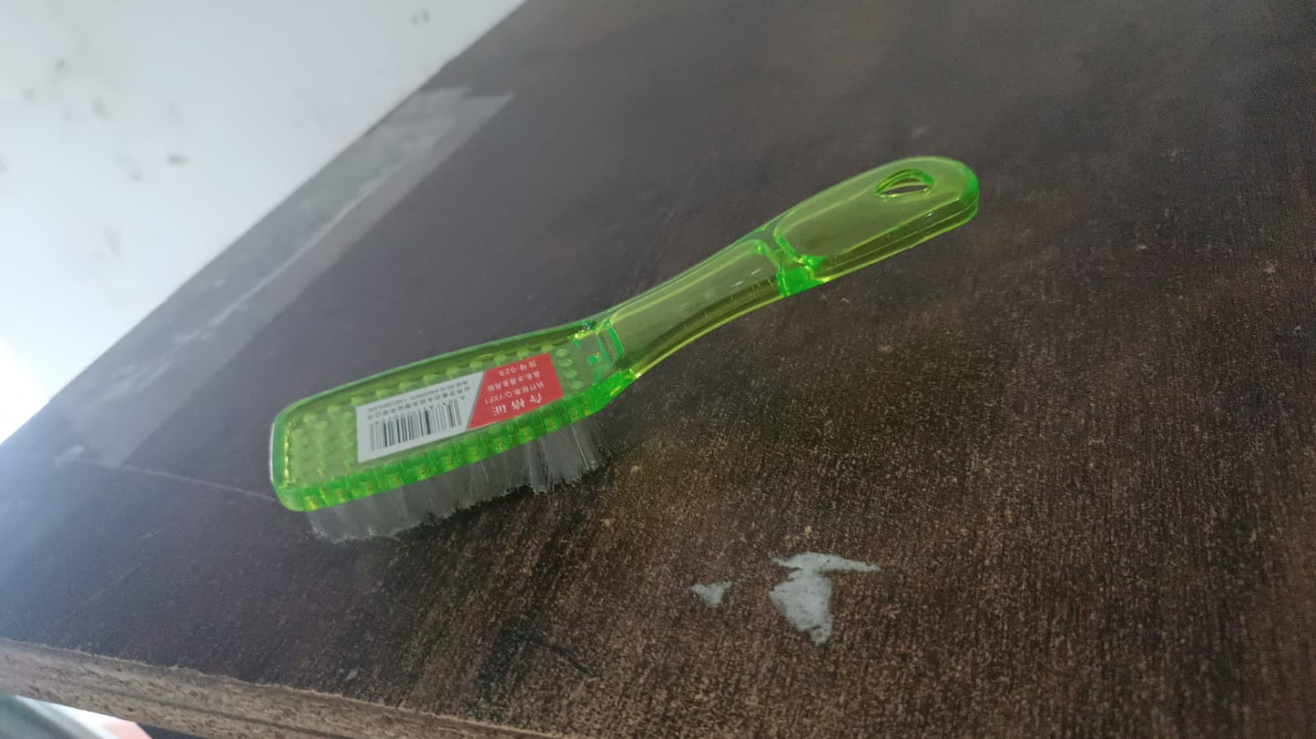 Plastic Handle Shoes Clothes Scrubbing Brush (1 Pc / Mix Color / 19 Cm) Your Brand