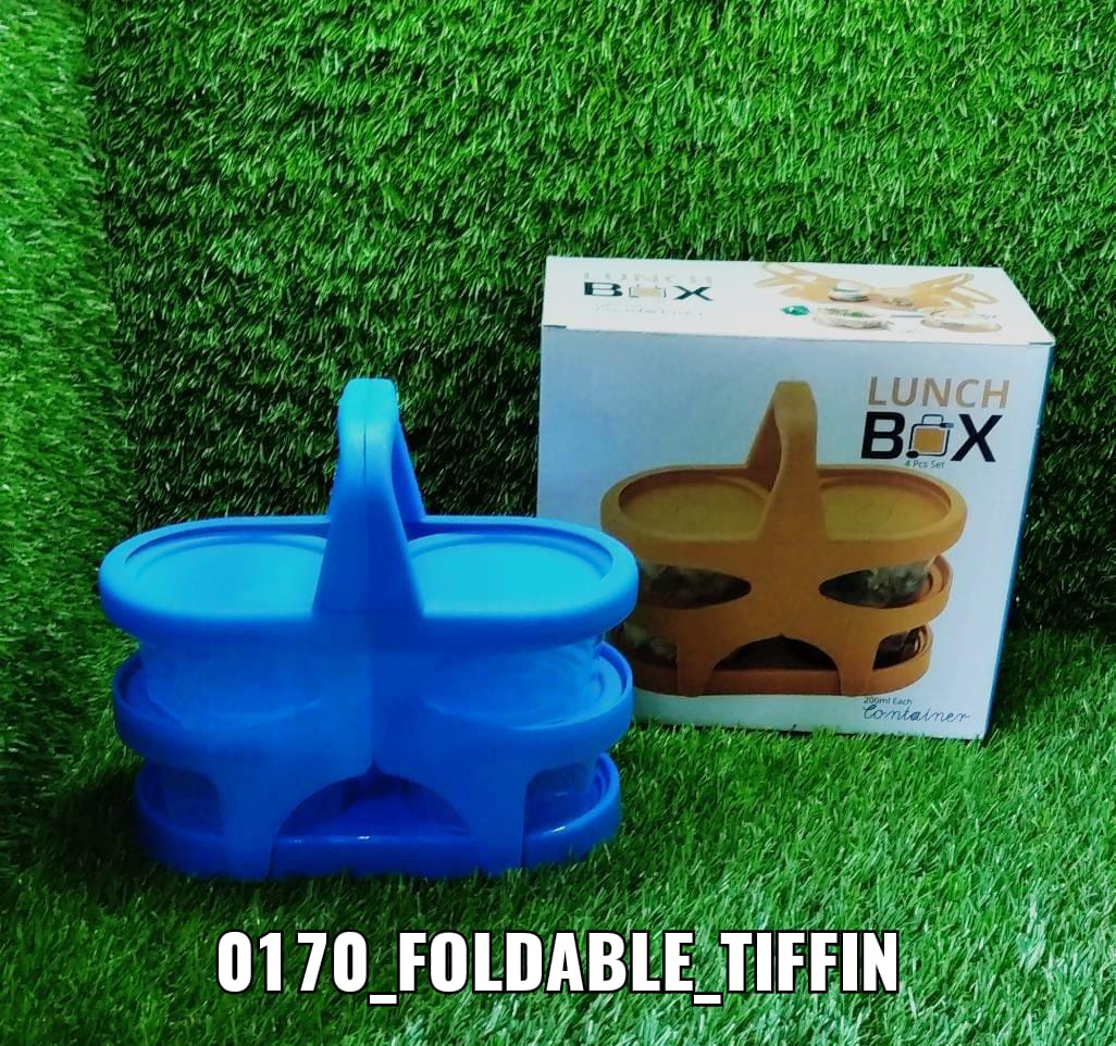 Lunch Box (200 ml each Container) with Attractive Stand - 4 pcs Your Brand