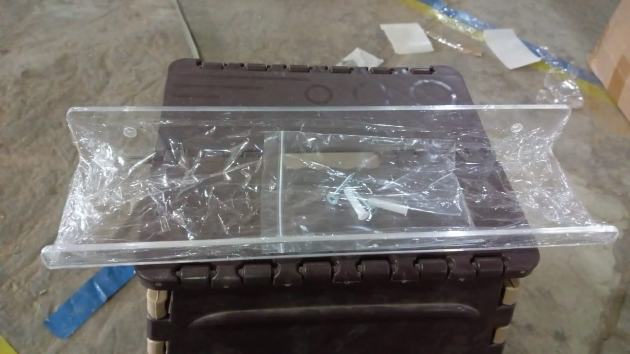 Acrylic Shelves, Clear Shelves Wall Mounted (38×11 Cm / 1 pc / With 2 Screw) Your Brand