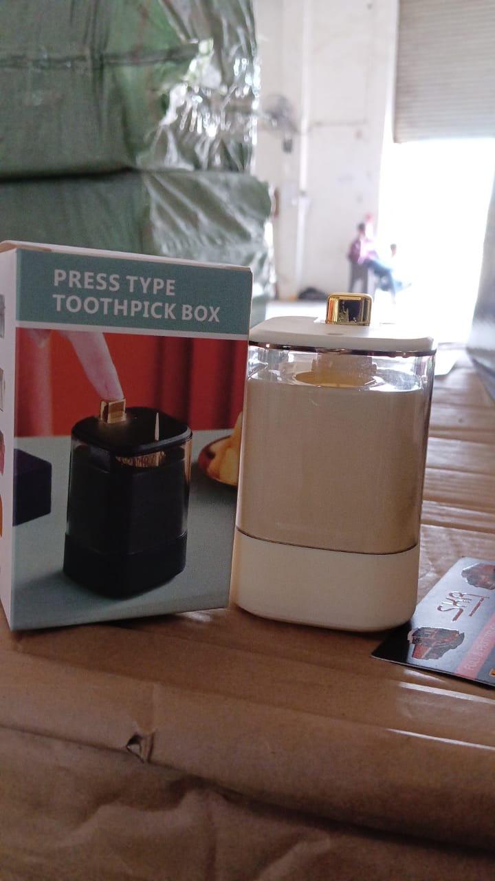 Toothpick Holder Dispensers, Automatic Toothpicks Container, Toothpicks Storage Dispensers Box, for Home Living room Kitchen Restaurant (1 Pc) Your Brand