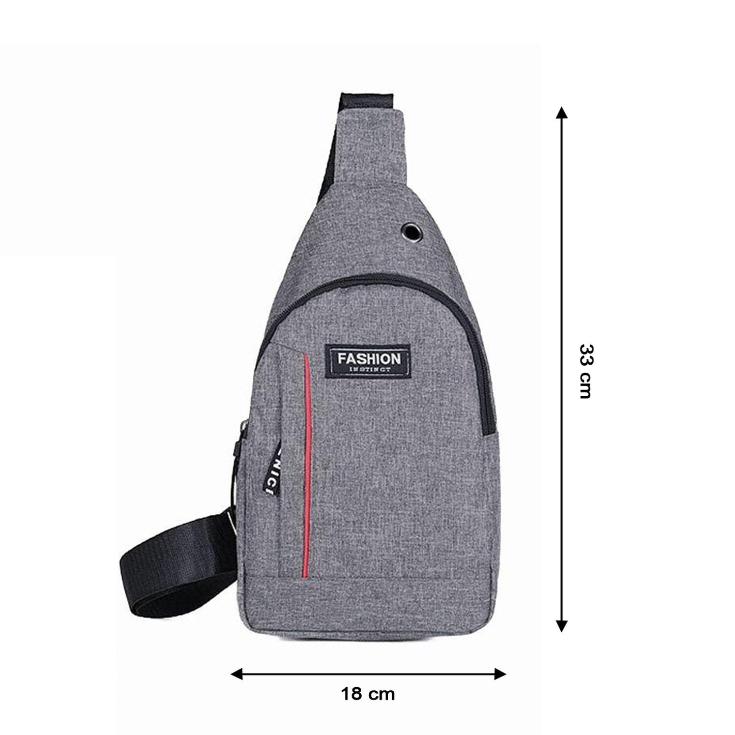 0323 Grey Waterproof Anti Theft Crossbody Fanny Pack Waist Bag Pu Leather Shoulder Bags Chest Men Casual Fashion Usb Charging Earphone Hook Sling Travel Messengers Bag Wukusy
