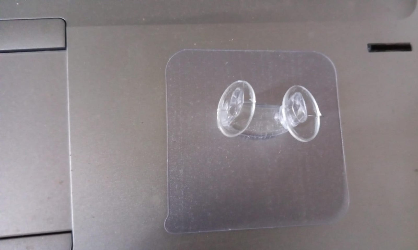 Transparent Self Adhesive Hook Seamless Drill Free Removable Wall Mounted Hanger As Toothbrush Holder Power Plug Socket Holder Waterproof and Oil Proof (1 Pc) Your Brand