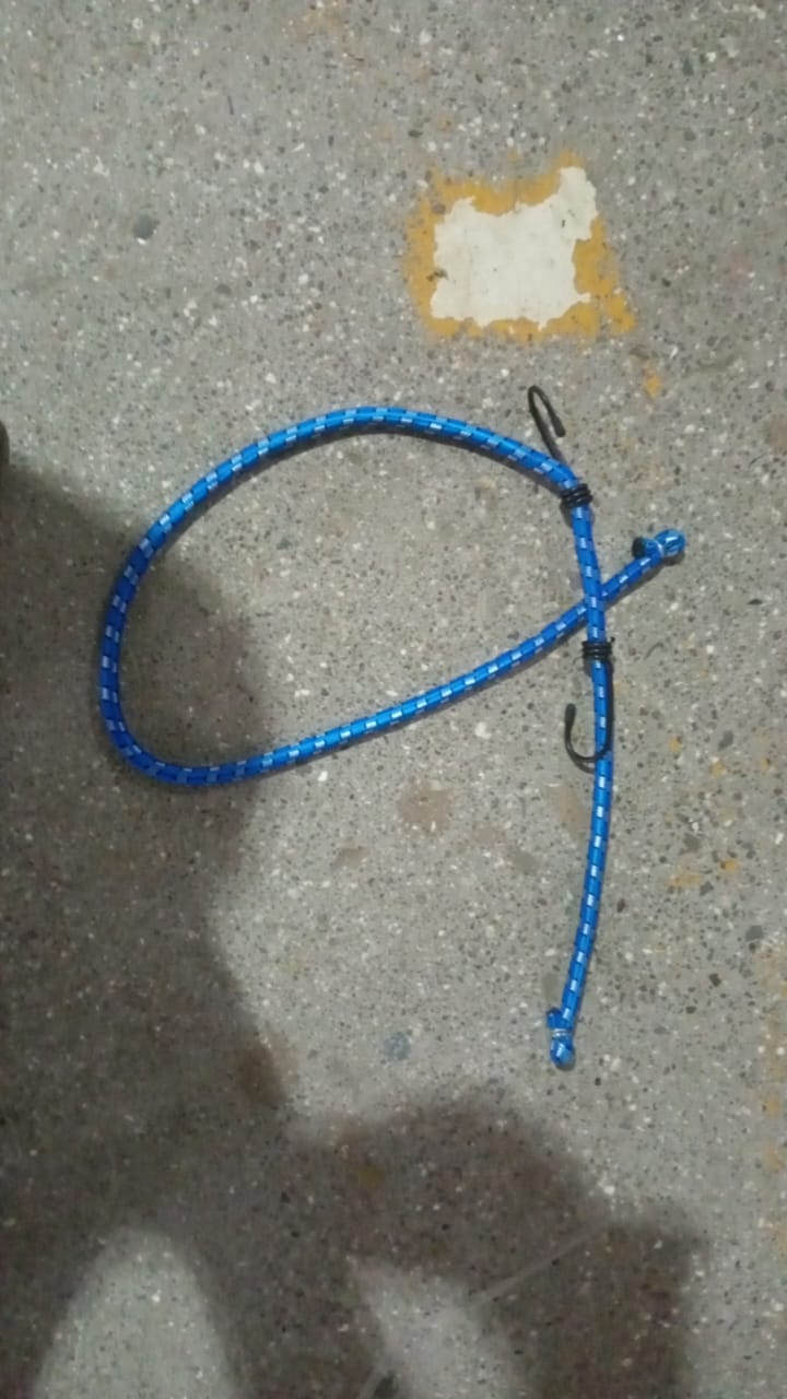 Nylon Elastic Tying Rope with Hooks (1 Pc / 1 Mtr.) Your Brand