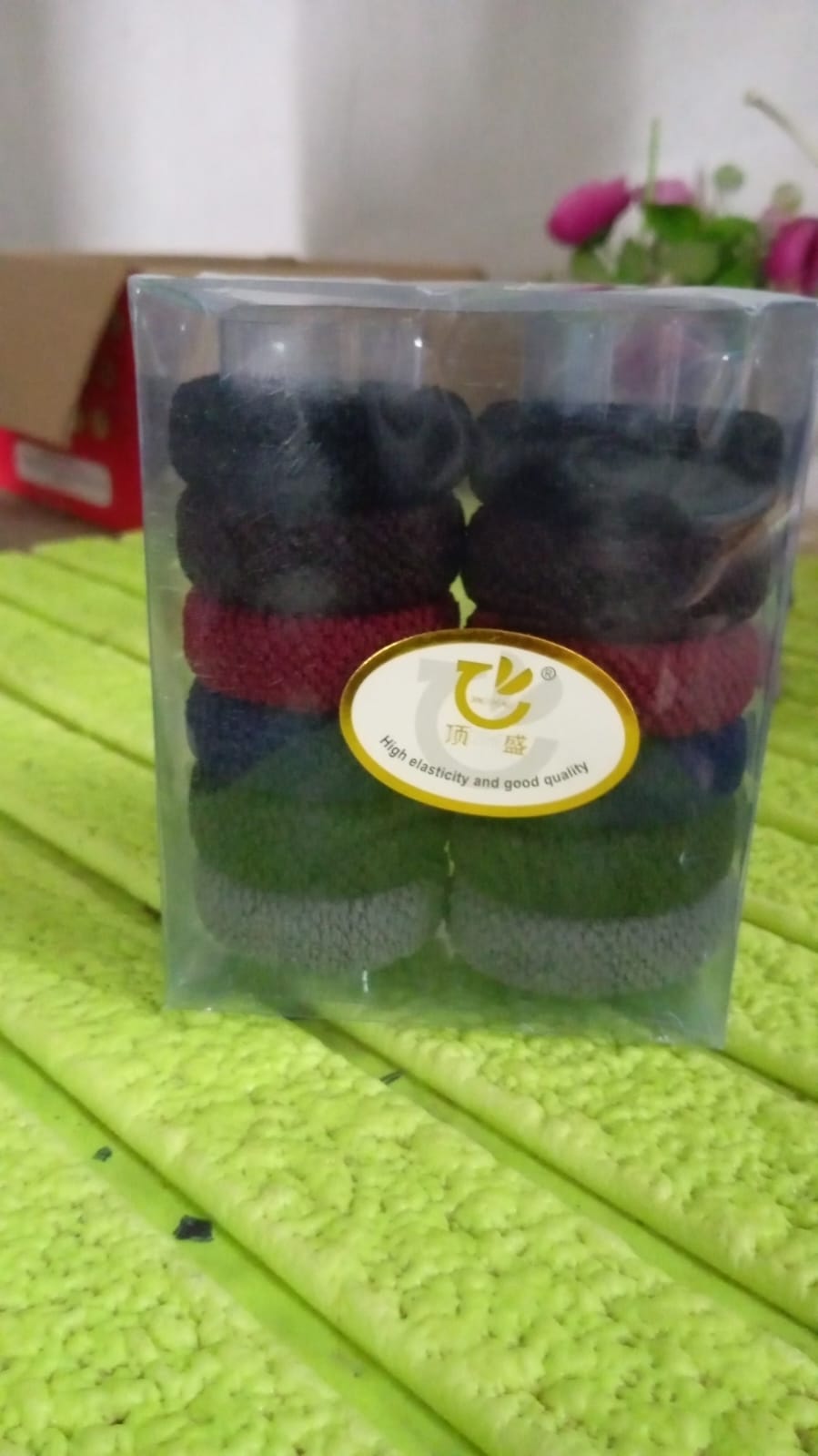 Tyre Shape Hair Rubber Bands Pack of 12 (Multicolour) Your Brand