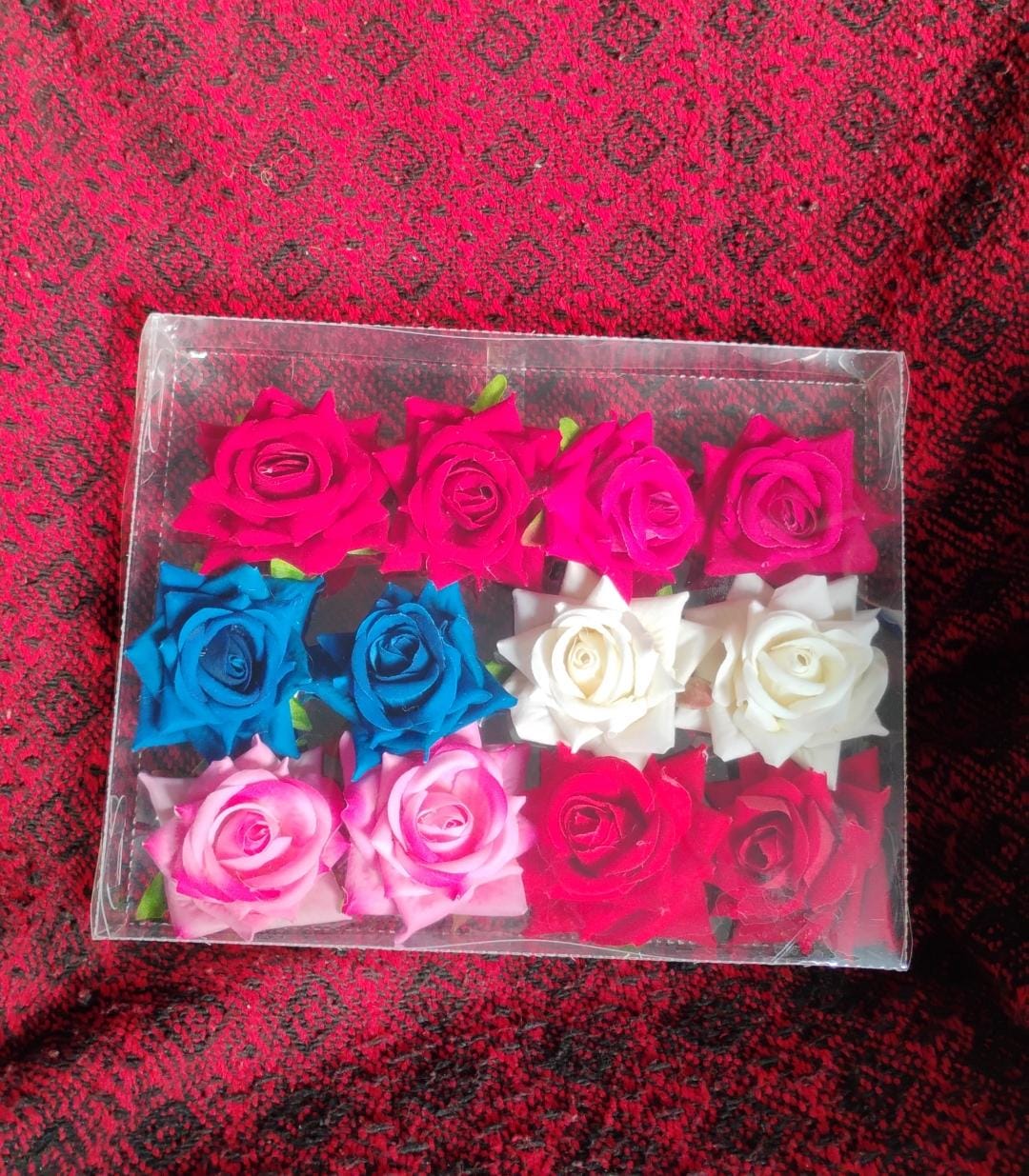 Colourful Flowing Flower Hair Pin (12 Pcs Set / Mix Color) Your Brand