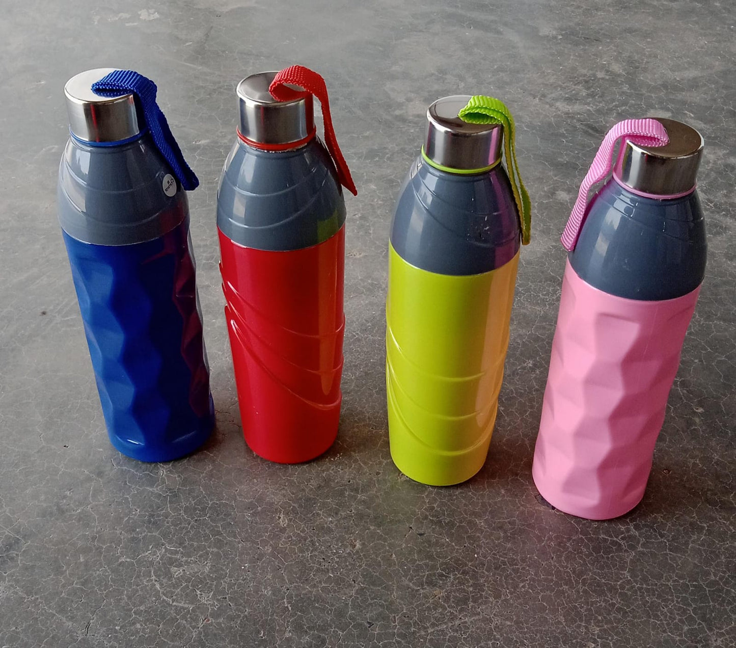 Plastic Sports Insulated Water Bottle with Dori Easy to Carry High Quality Water Bottle, BPA-Free & Leak-Proof! For Kids' School, For Fridge, Office, Sports, School, Gym, Yoga (750 ML / 1 Pc / Multi Color) Your Brand