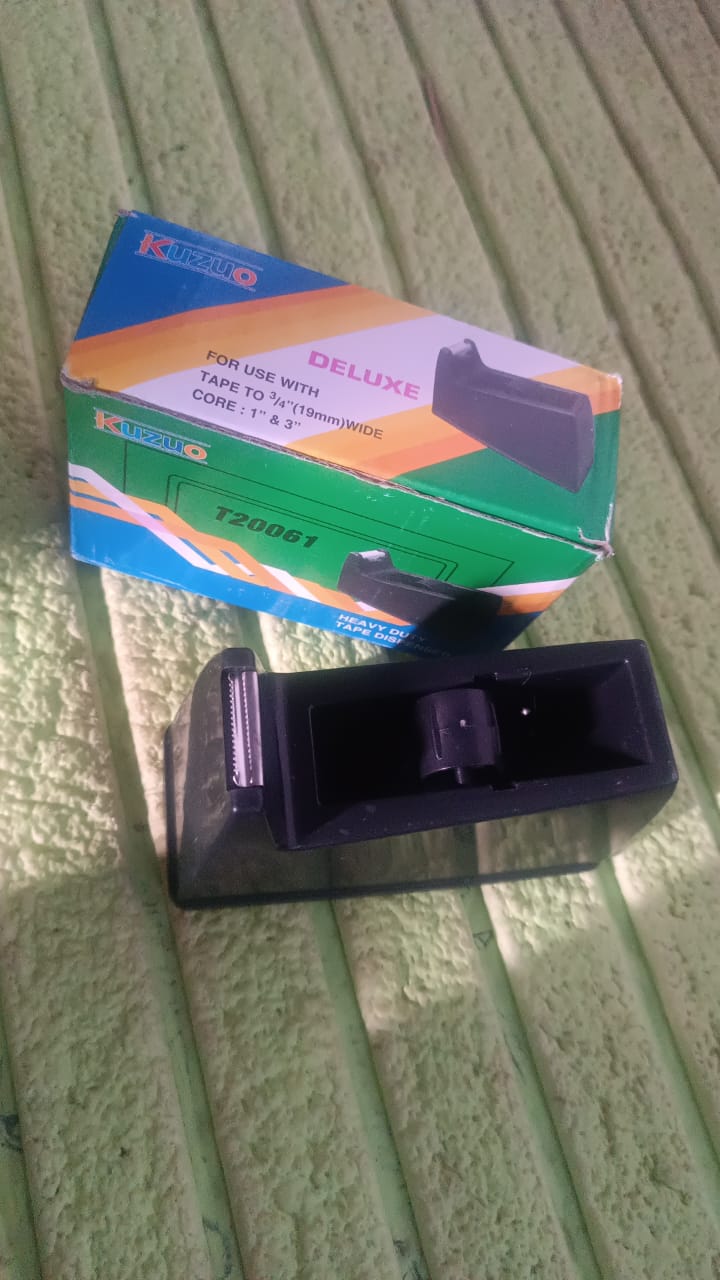 Plastic Tape Dispenser Cutter for Home Office use (1 pc / Big / Mix Color) Your Brand