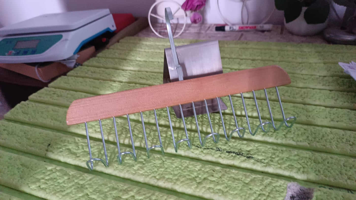 Space Saving 8 Hooks Wooden Hangers (1 Pc) Your Brand