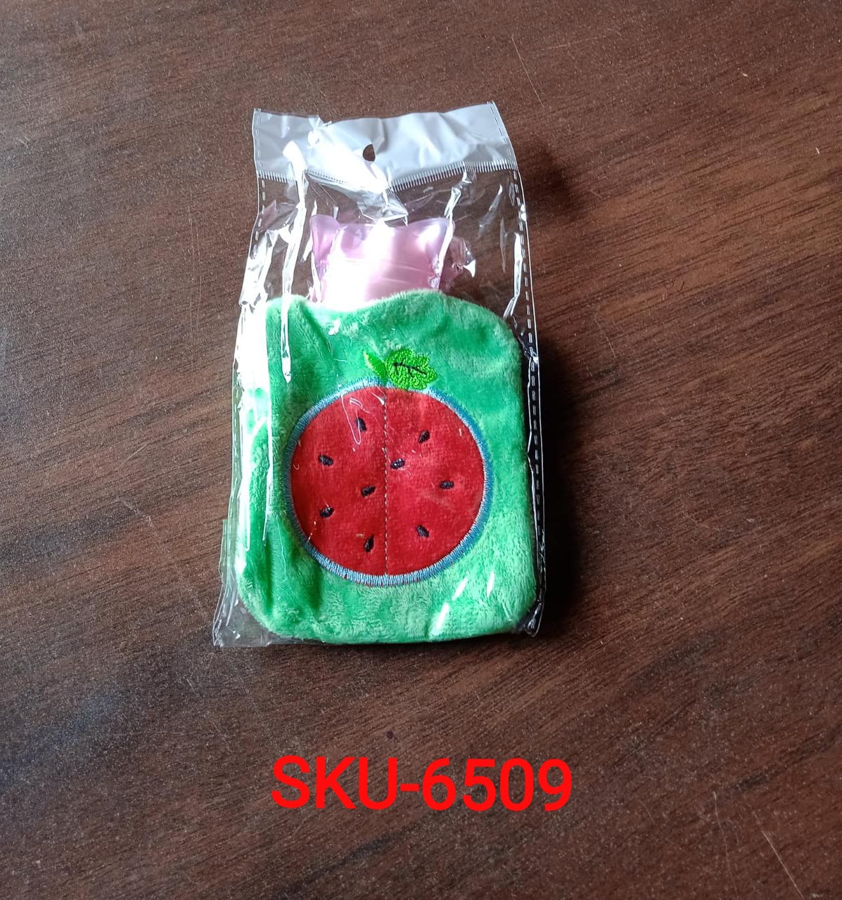Watermelon small Hot Water Bag with Cover for Pain Relief, Neck, Shoulder Pain and Hand, Feet Warmer, Menstrual Cramps. Your Brand